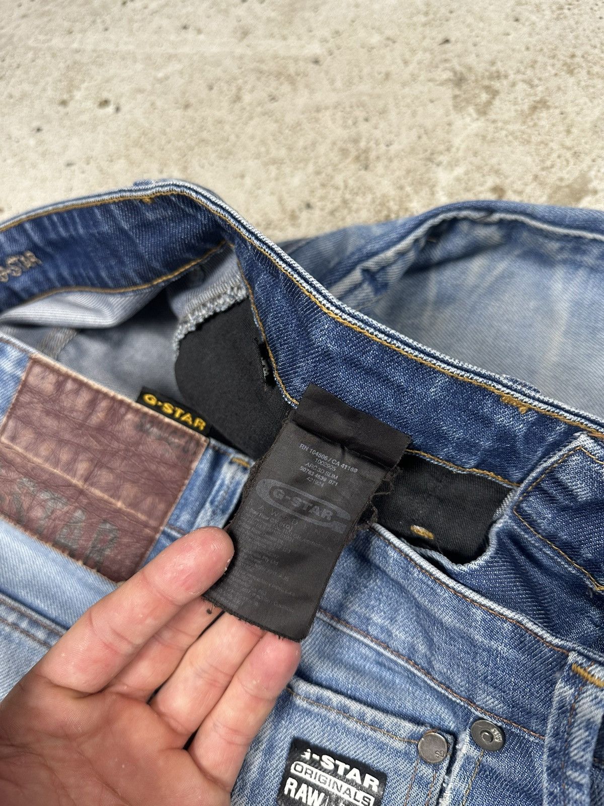 G-Star × Japanese Brand × Vintage Vintage Y2K G Star Raw Arc Slim Distressed Denim Pants Jeans Size US 29 - 12 Thumbnail