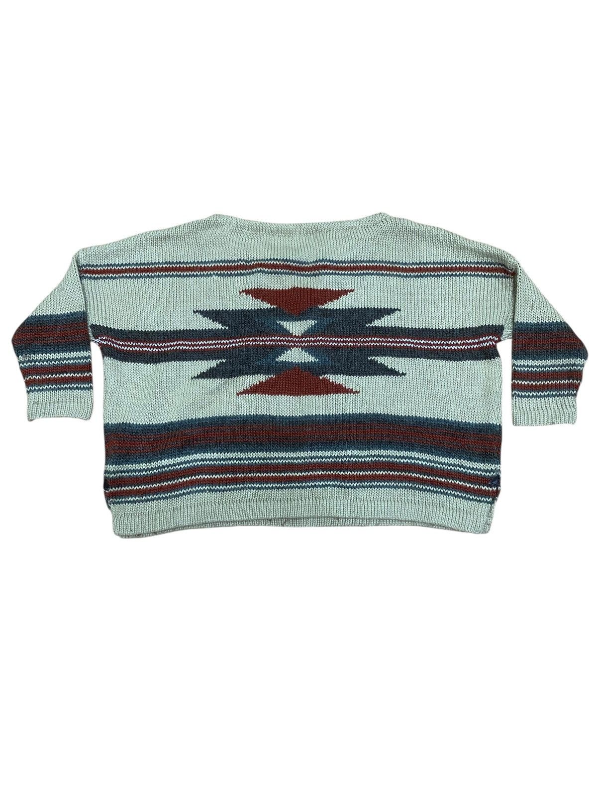 Japanese Brand × Native Vintage japanase brand navajo knit croptop Size L / US 10 / IT 46 - 1 Thumbnail
