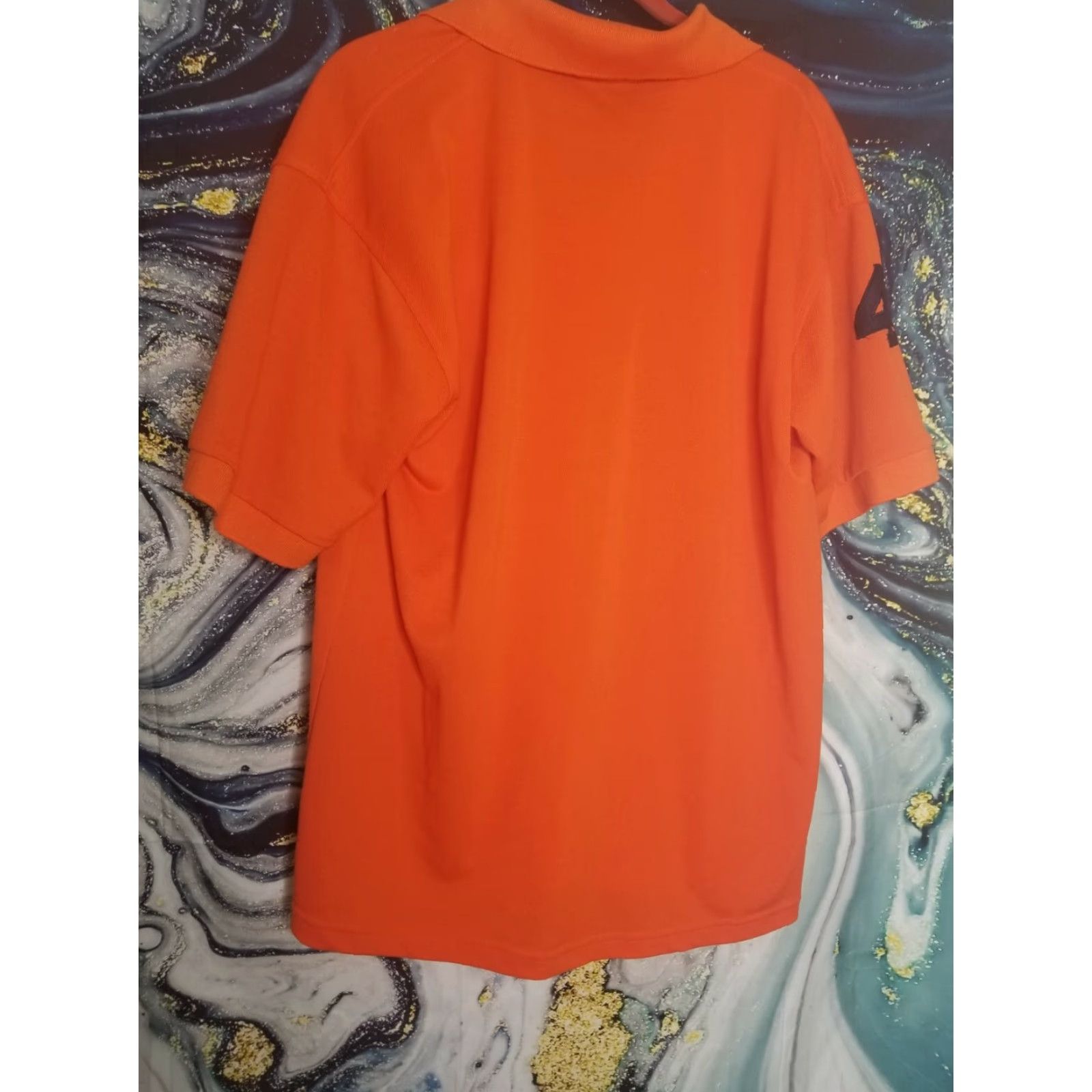Ralph Lauren VINTAGE Ralph Lauren Polo Rugby L Orange BIG PONY #4 RL Polo Shirt Men L Click to Relax Size US L / EU 52-54 / 3 - 5 Thumbnail