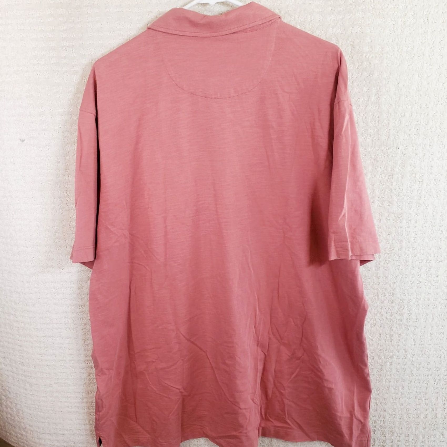 Vintage Even Tide Polo Shirt Short Sleeve Men 2XL Regular 100% Cotton Coral Pink Shirts Mens Polo Size US XXL / EU 58 / 5 - 5 Thumbnail