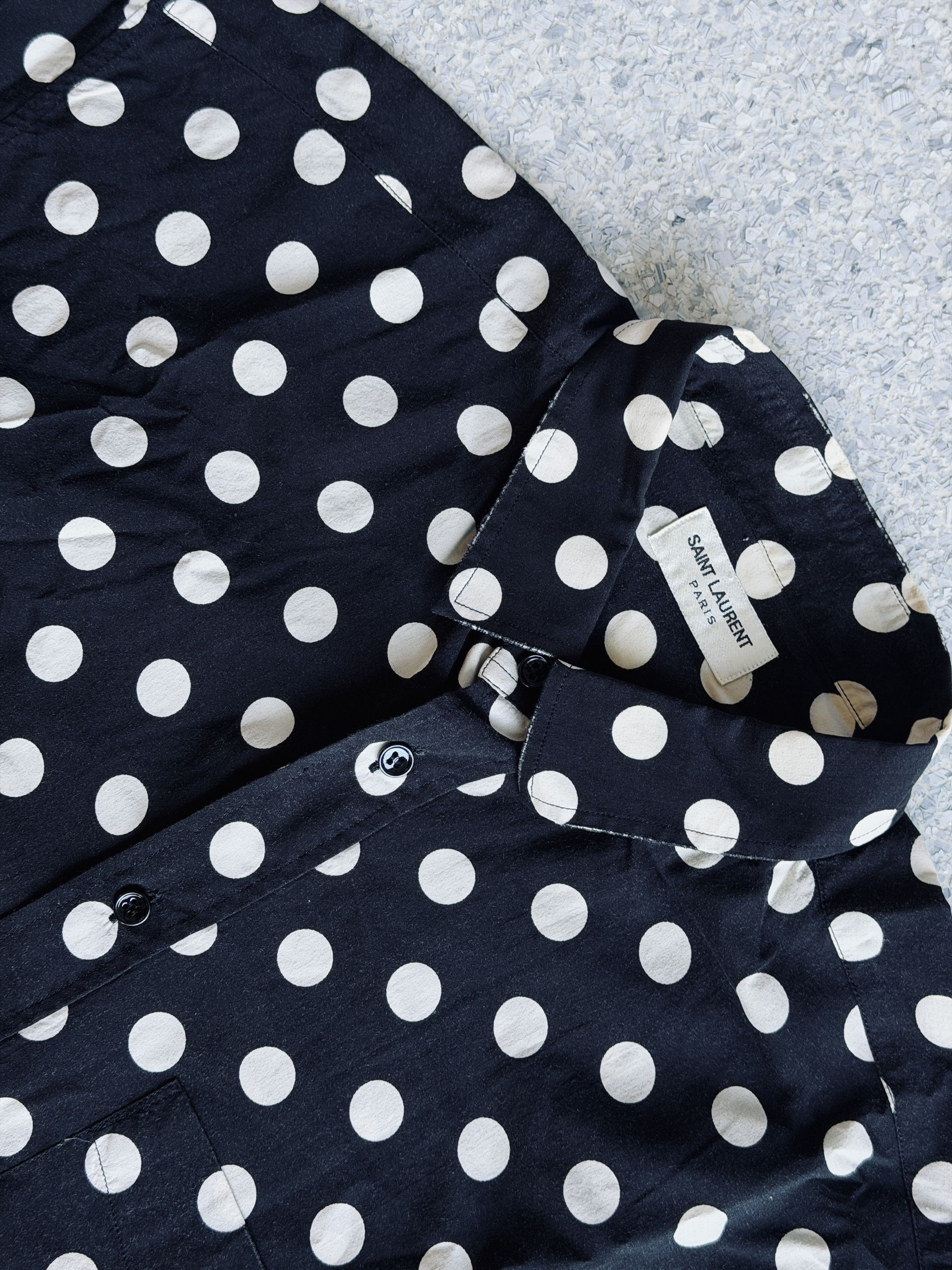 Saint Laurent Paris Saint Laurent Heidi Slimane Polka Dot Shirt XL Size US XL / EU 56 / 4 - 2 Thumbnail