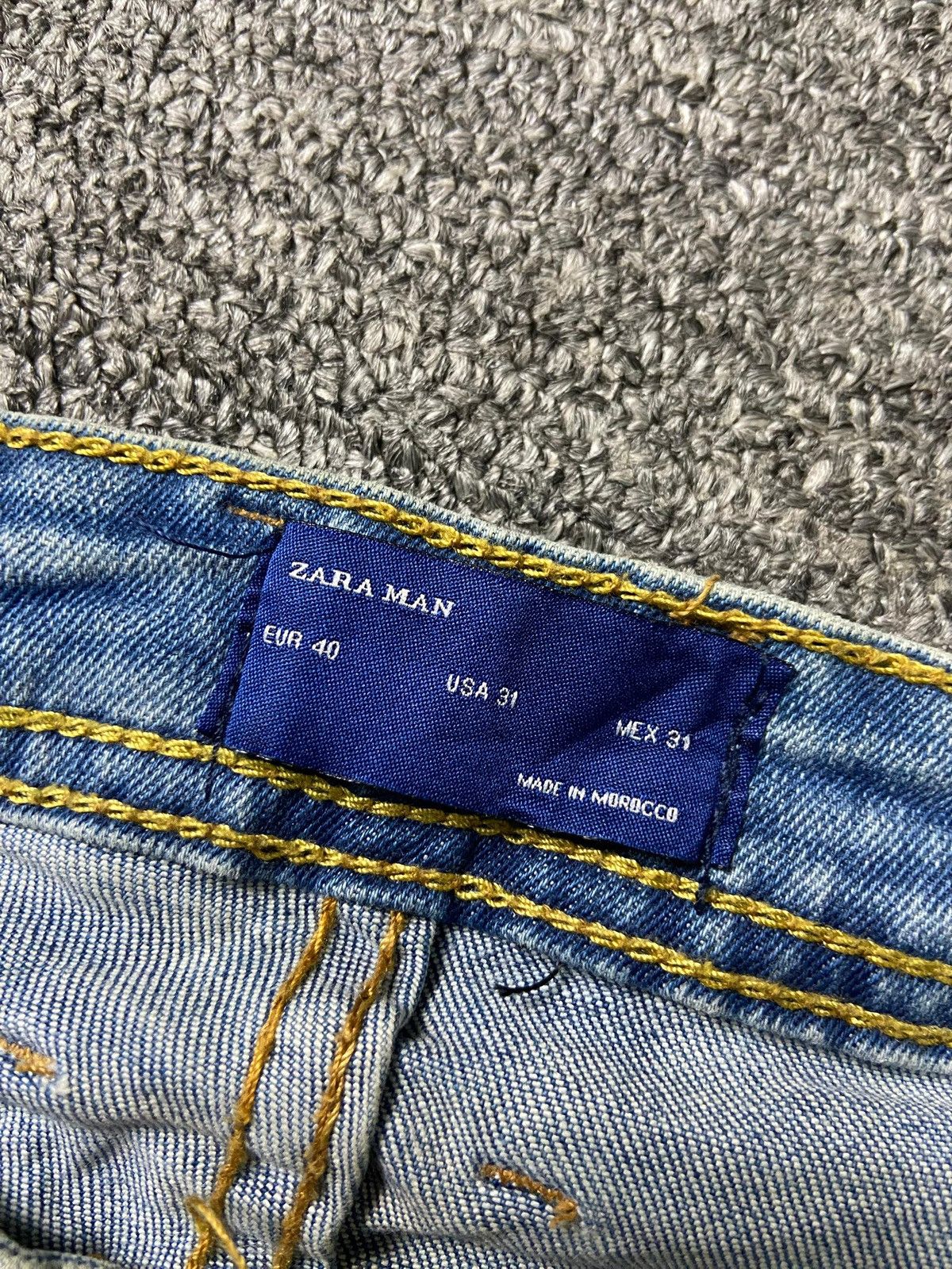 Designer × Vintage × Zara ZARA MAN 1975 Distressed Denim Ripped Jeans (131) Size US 30 / EU 46 - 8 Thumbnail