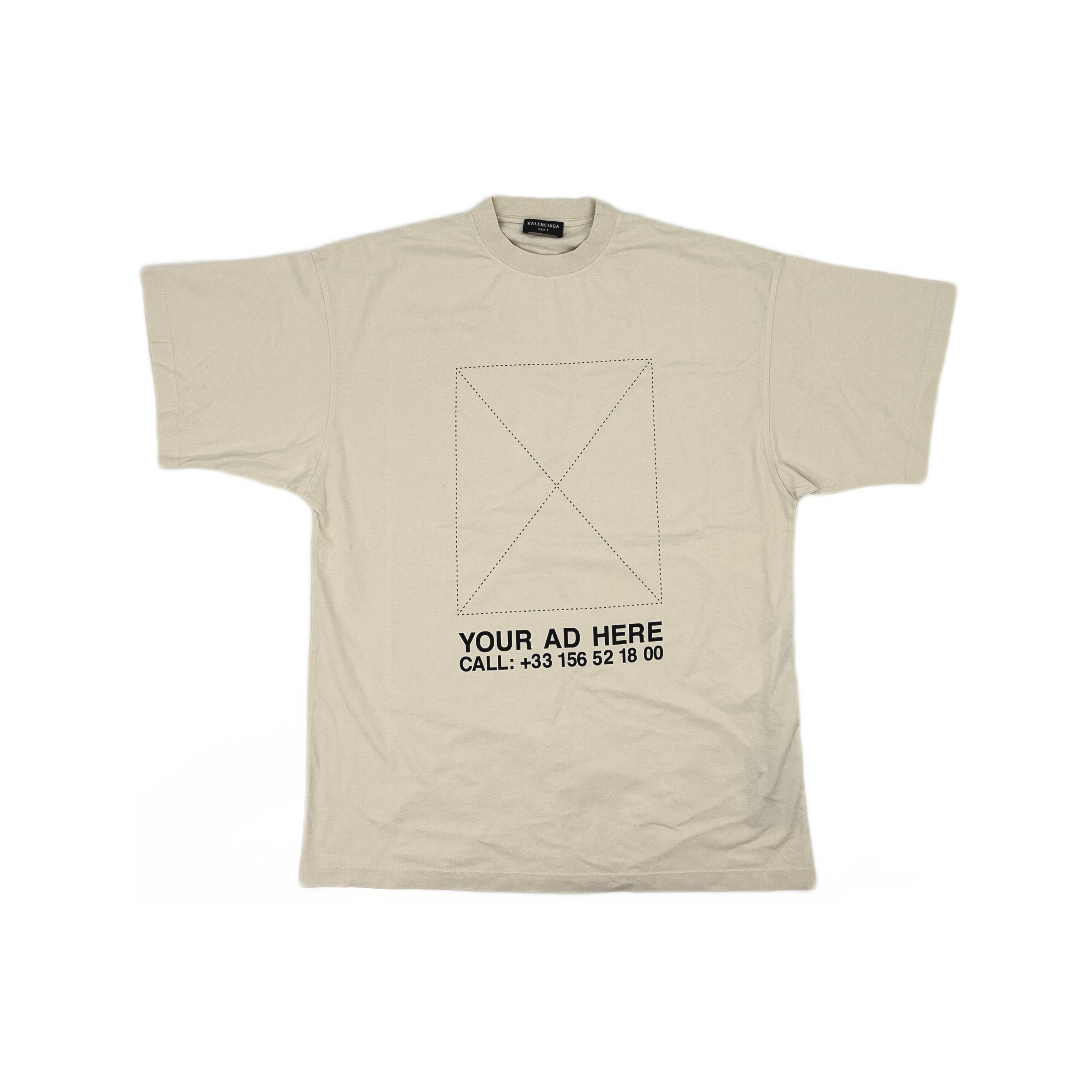 Balenciaga Balenciaga Your Ad Here Graphic T-Shirt Size L Size US L / EU 52-54 / 3 - 1 Thumbnail