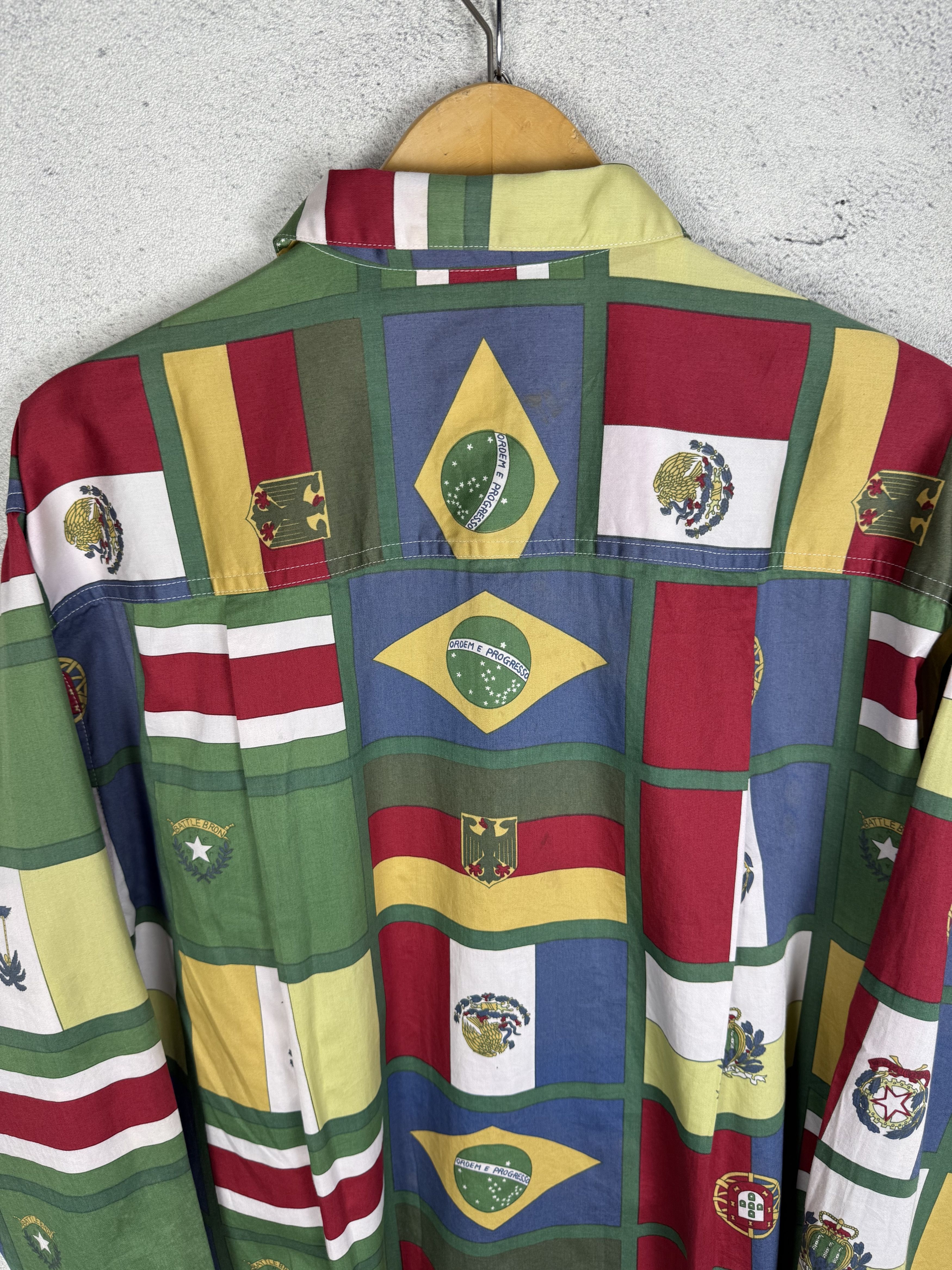 Hai Sporting Gear Vintage Hai Sporting Gear Issey Miyake Flag Shirt Size US M / EU 48-50 / 2 - 5 Thumbnail