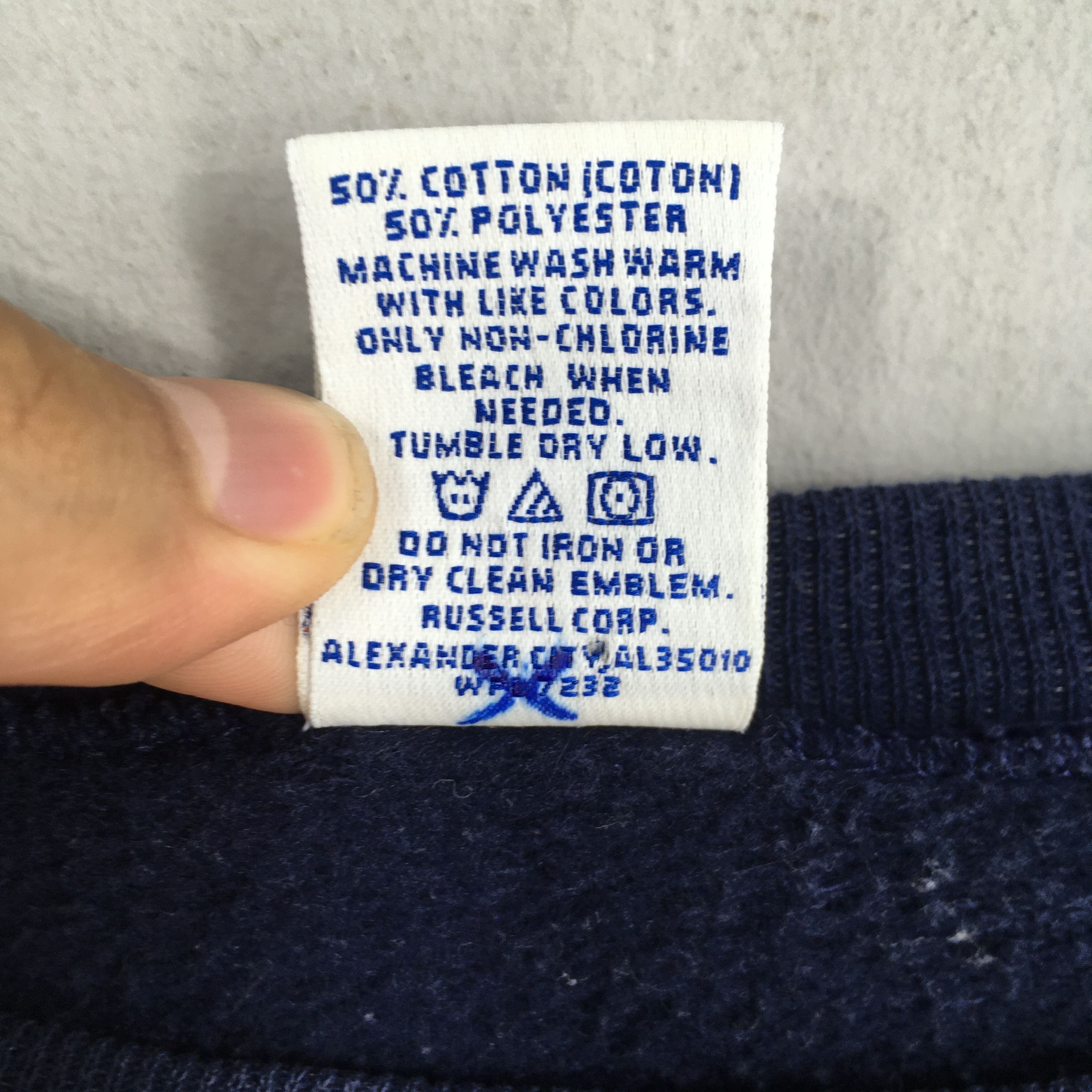 Russell Athletic Vintage 90s Russell Athletic Blue Plain Sweatshirt XLarge Size US XL / EU 56 / 4 - 5 Thumbnail