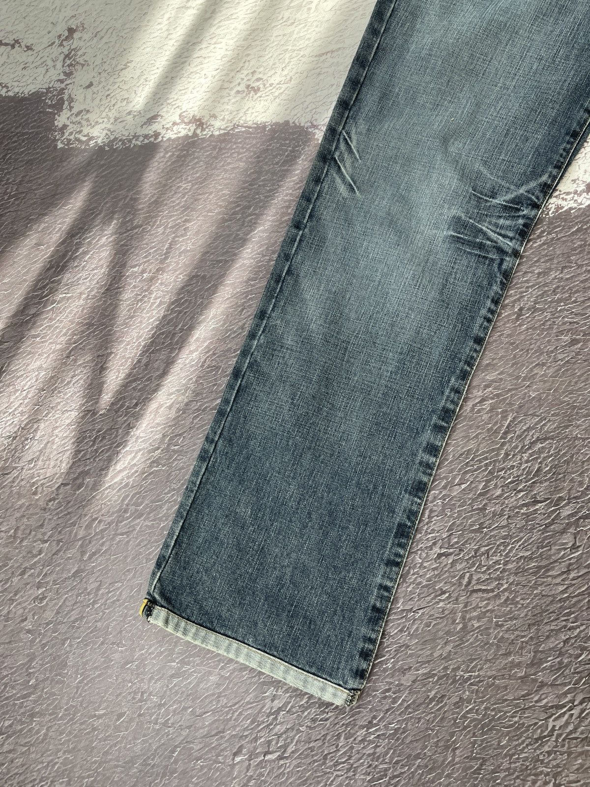 Schott Schott NYC vintage buckle back faded distressed denim jeans Size US 30 / EU 46 - 4 Thumbnail