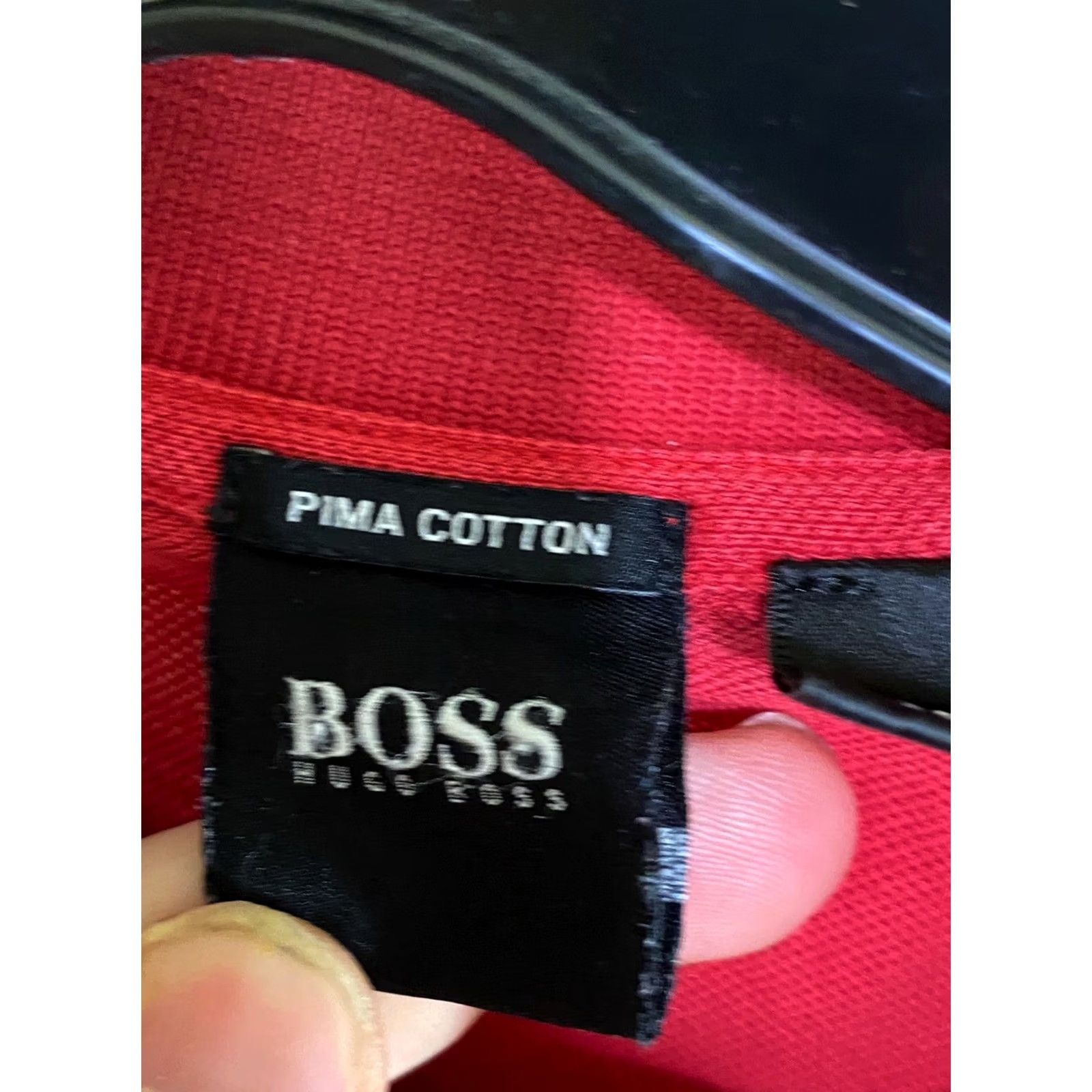 Hugo Boss Hugo Boss Polo Shirt L Regular Men Sharp Color 30.5 Length Reddish Pima Ctn Size US L / EU 52-54 / 3 - 3 Thumbnail