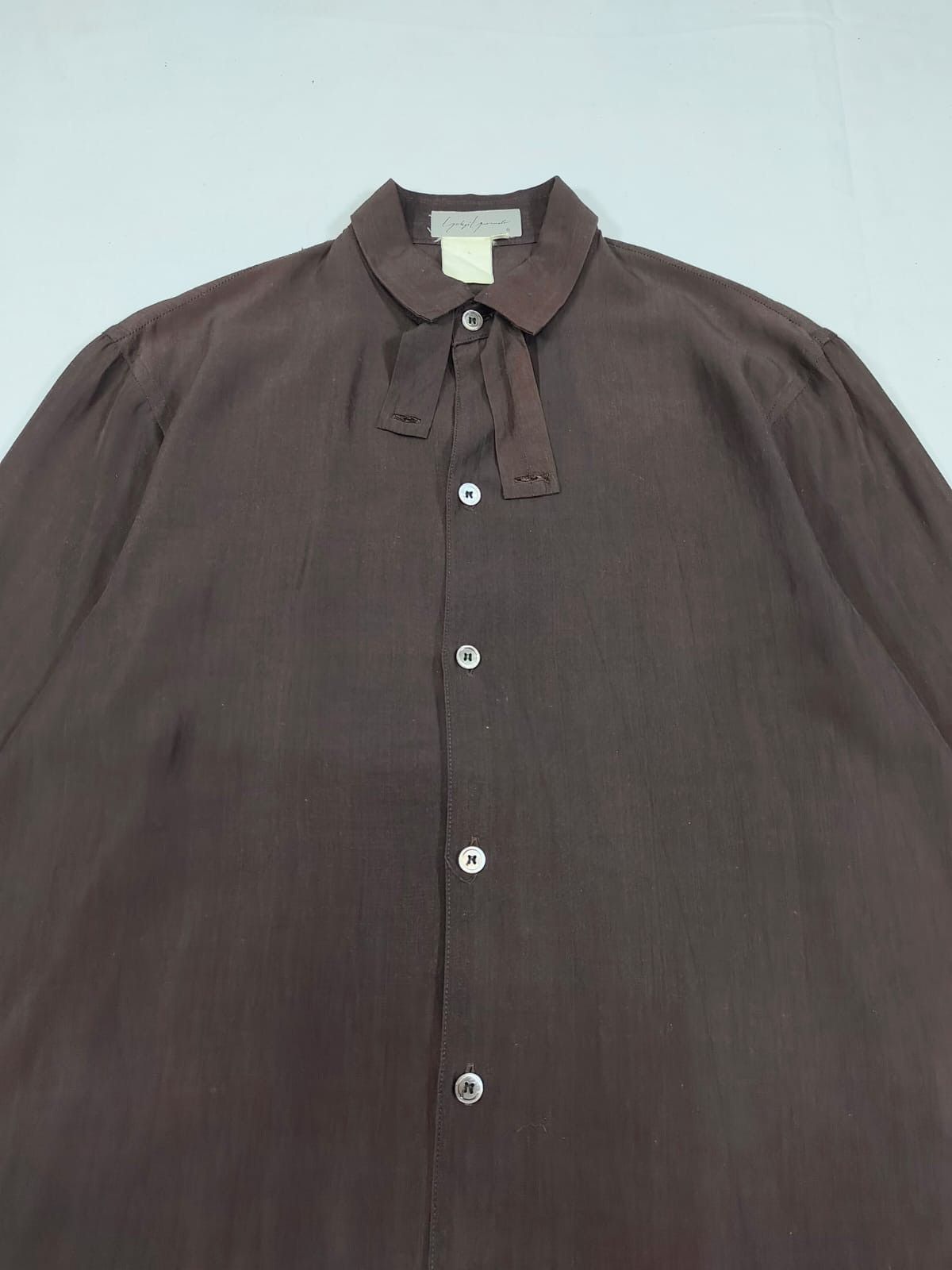 Yohji Yamamoto Archive Yohji Yamamoto Attached Neck-Tie Drape Shirt Size US S / EU 44-46 / 1 - 6 Thumbnail
