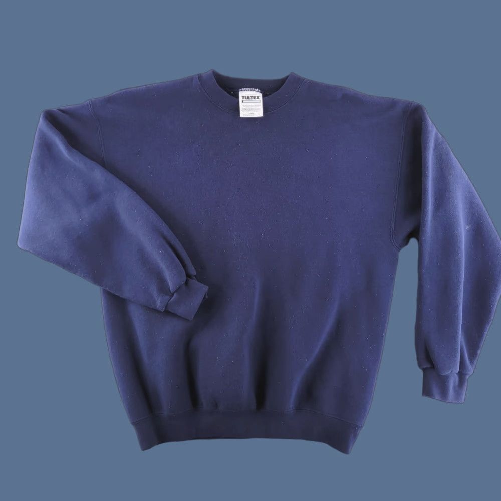 Tultex VINTAGE Tultex Sweatshirt Mens L Blue Pullover Crewneck United States USA Size US L / EU 52-54 / 3 - 1 Thumbnail