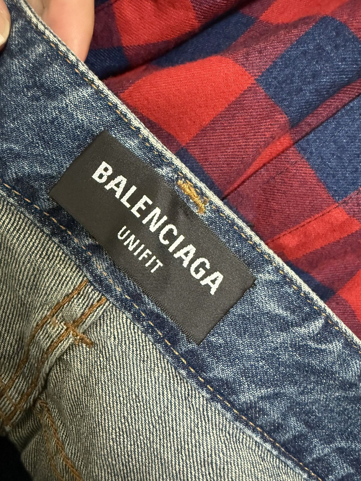 Balenciaga Balenciaga Hybrid Shirt Wide Leg Jeans Size US 33 - 8 Thumbnail