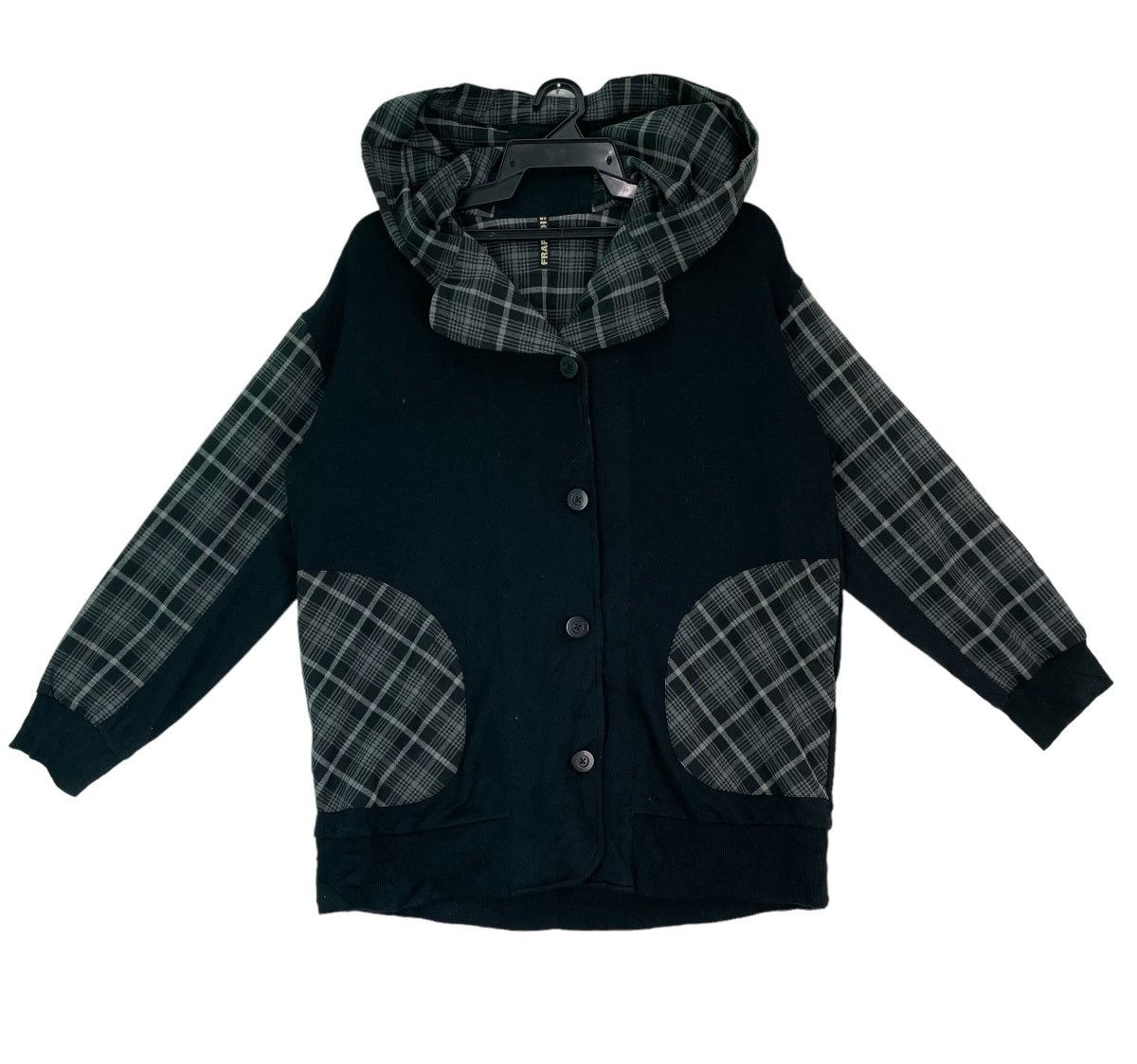 Frapbois Vtg 90s FRAPBOIS tartan plaid parts hooded jacket button up Size US S / EU 44-46 / 1 - 1 Thumbnail