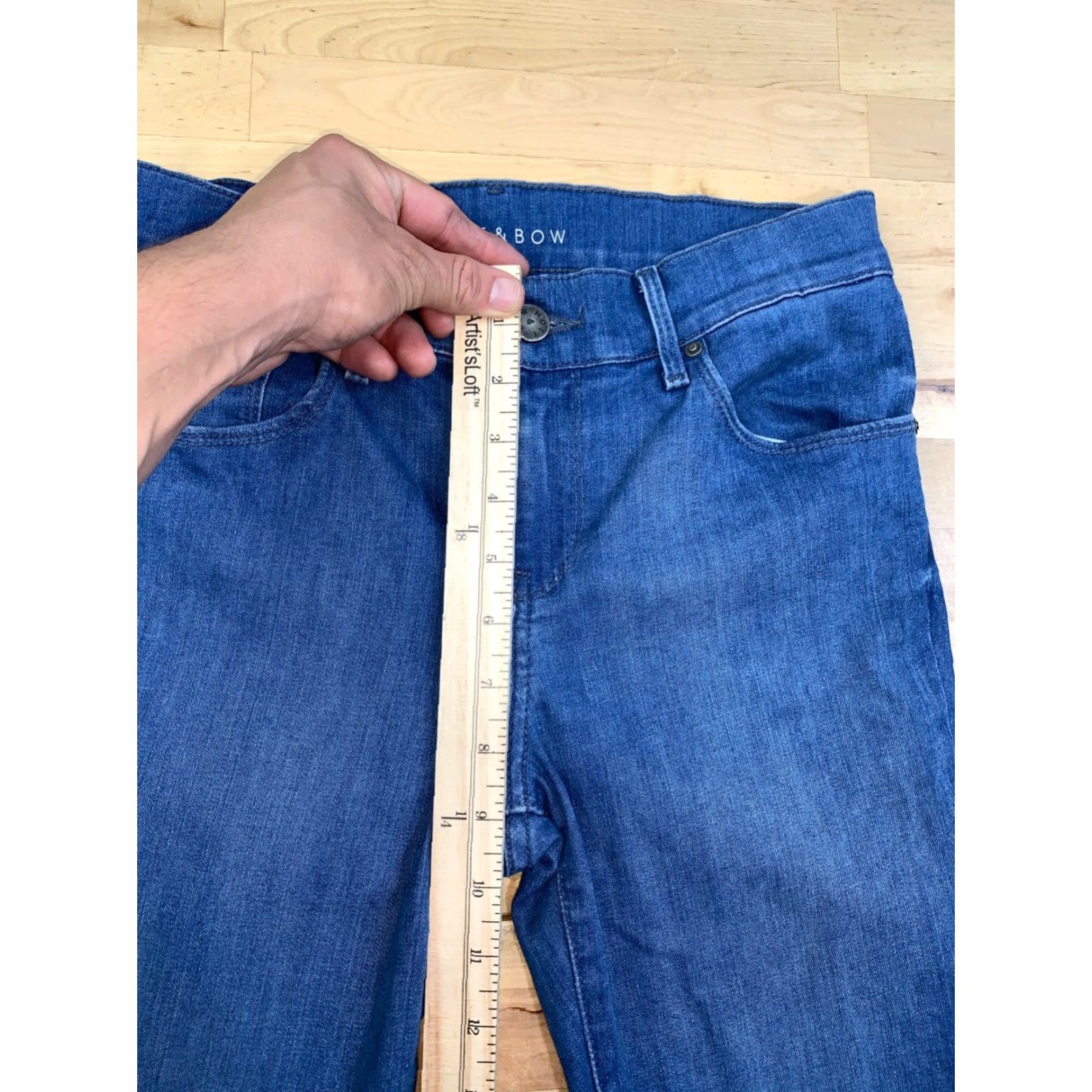 Mott & Bow Mott & Bow Jeans Women's Slim Mid Rise Blue Denim 28x30 5-Pocket Stretch Inseam 29" Regular Size 28" / US 6 / IT 42 - 7 Thumbnail