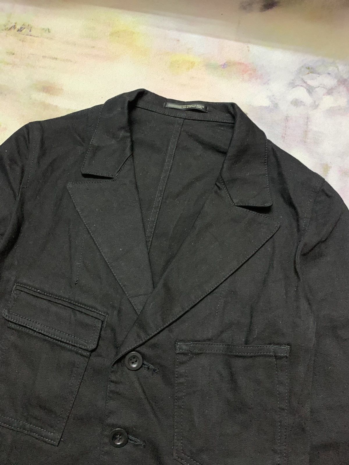 Yohji Yamamoto Yohji Yamamoto +NOIR Cropped Denim Chore Jacket Size US S / EU 44-46 / 1 - 6 Thumbnail