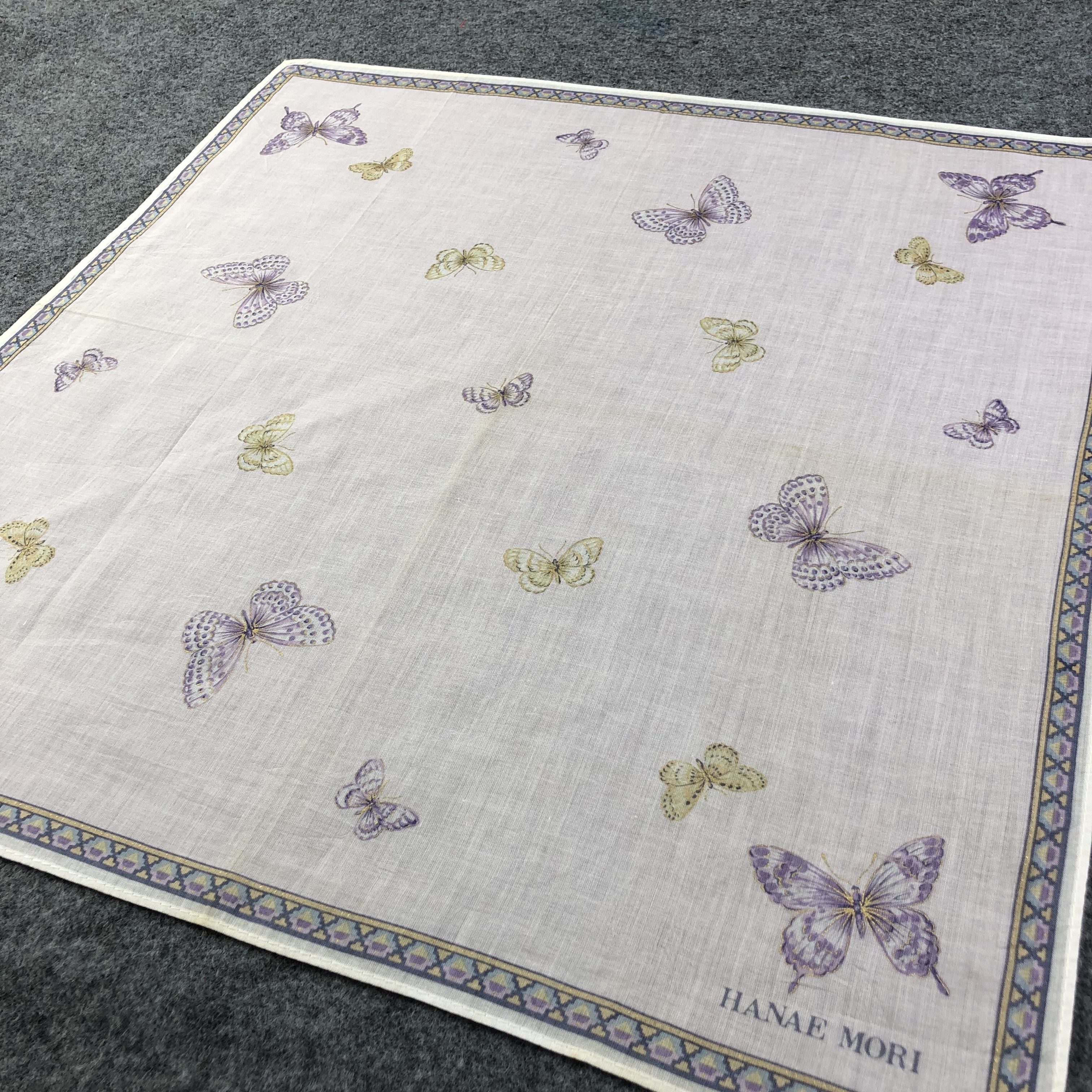 Hanae Mori × Vintage Hanae Mori Handkerchief Neckerchief Bandana H2256 Size ONE SIZE - 3 Thumbnail