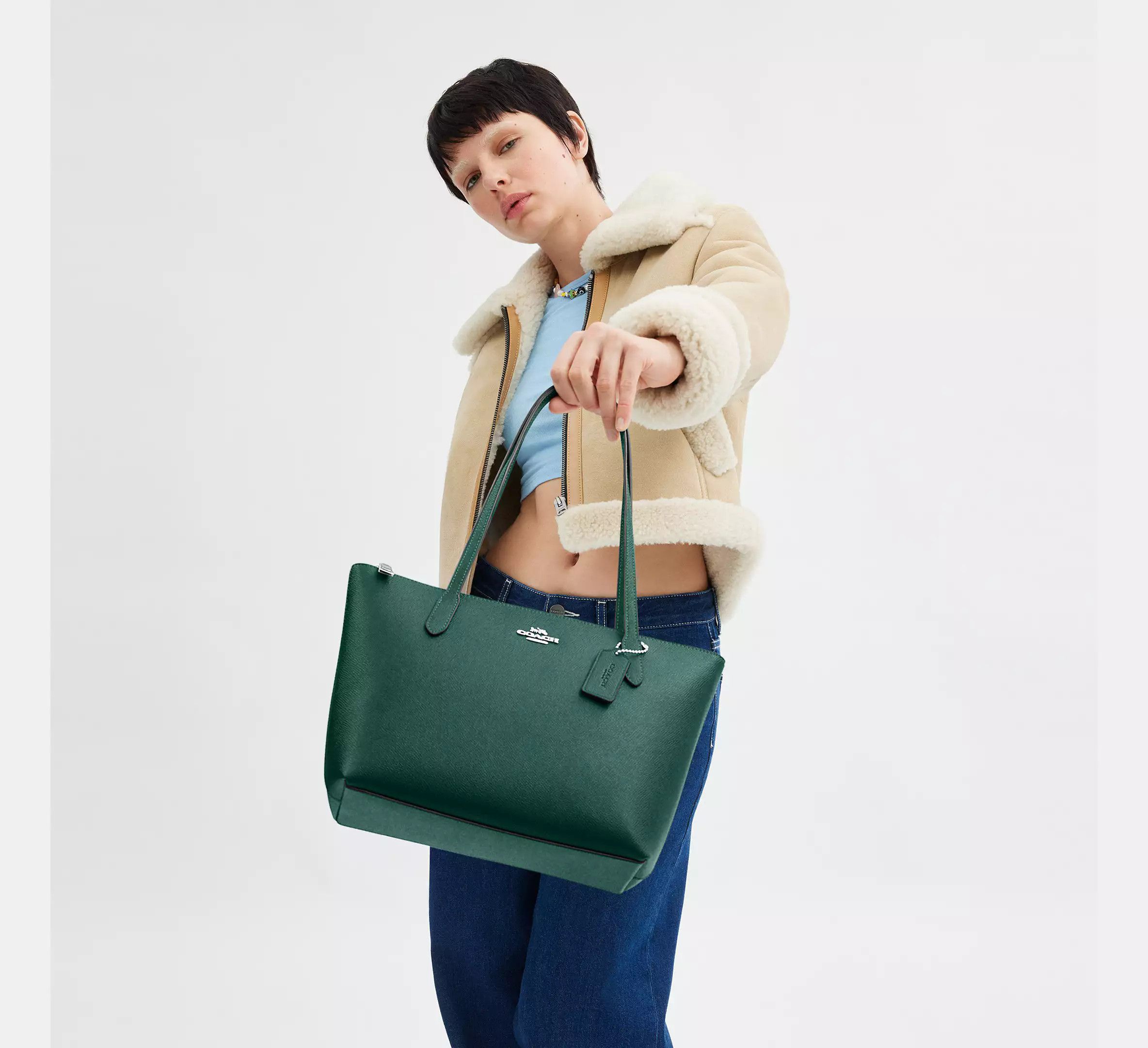 Coach Fiona Zip Tote Bag CW395 Size ONE SIZE - 3 Thumbnail