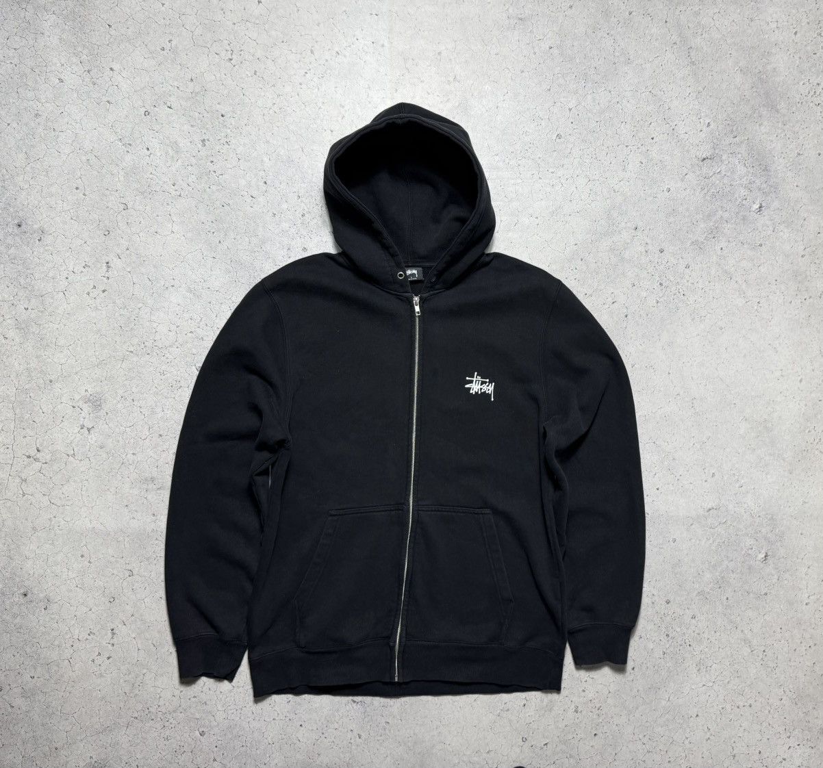 Stussy Stussy Vintage Zip Hoodie Big Logo Black Size L SK8 Size US L / EU 52-54 / 3 - 2 Thumbnail