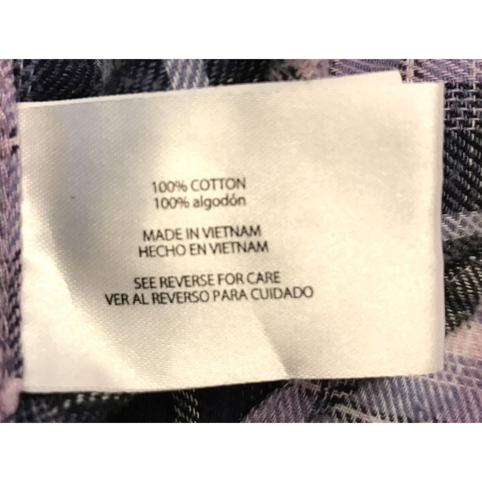 Vintage Woolrich Shirt Cotton LARGE Plaid purple black Flannel Button Down L/S Sz 1237 Women Size L / US 10 / IT 46 - 4 Thumbnail