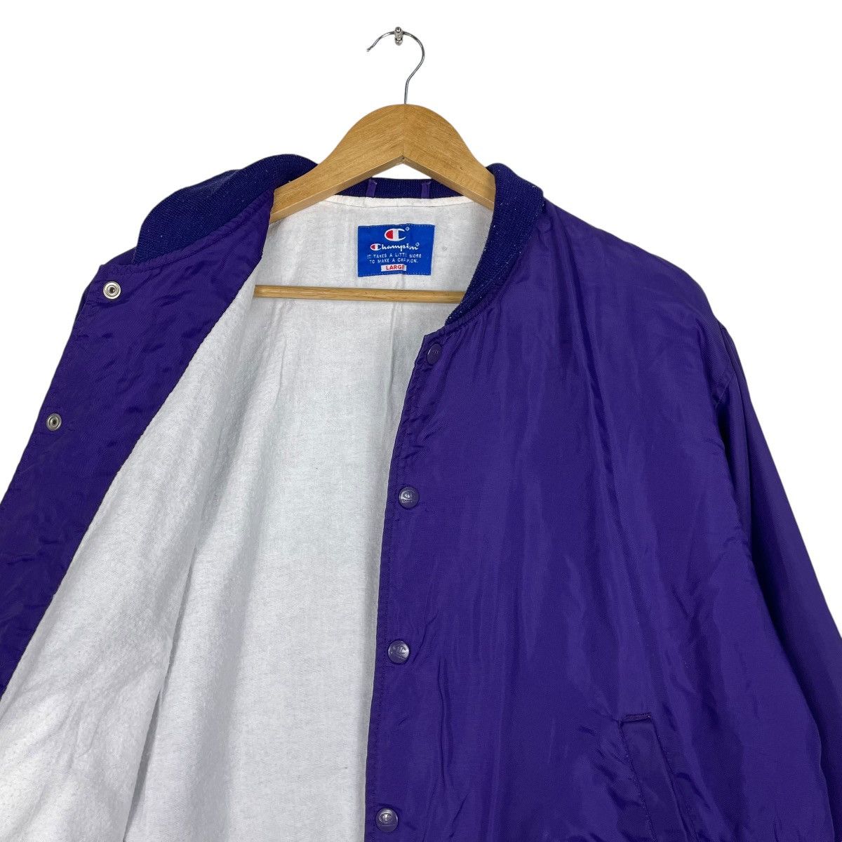 Champion × Vintage 💥70s CHAMPION LIGHT BOMBER SNAP BUTTON Size US L / EU 52-54 / 3 - 10 Thumbnail