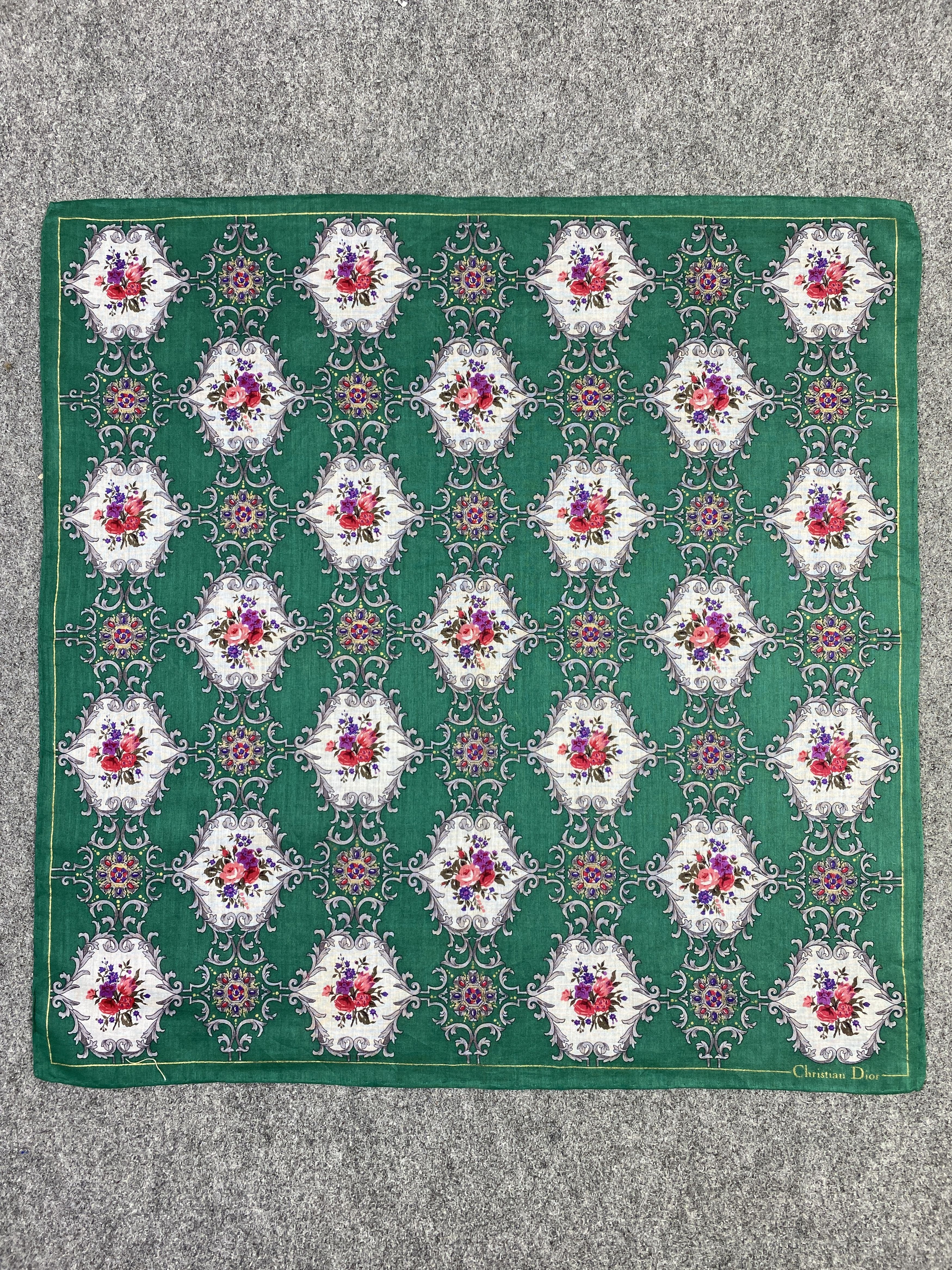Christian Dior Monsieur Vintage Christian Dior Handkerchief / Neckerchief KT0098 Size ONE SIZE - 4 Thumbnail