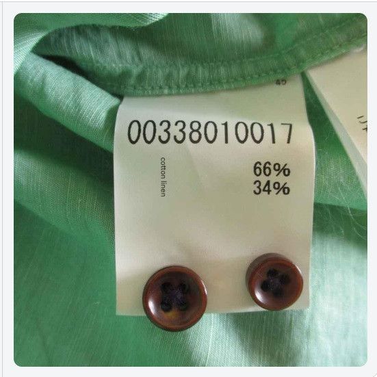 ABAHOUSE Green Color Cotton/Linen Shirt Size US M / EU 48-50 / 2 - 9 Thumbnail