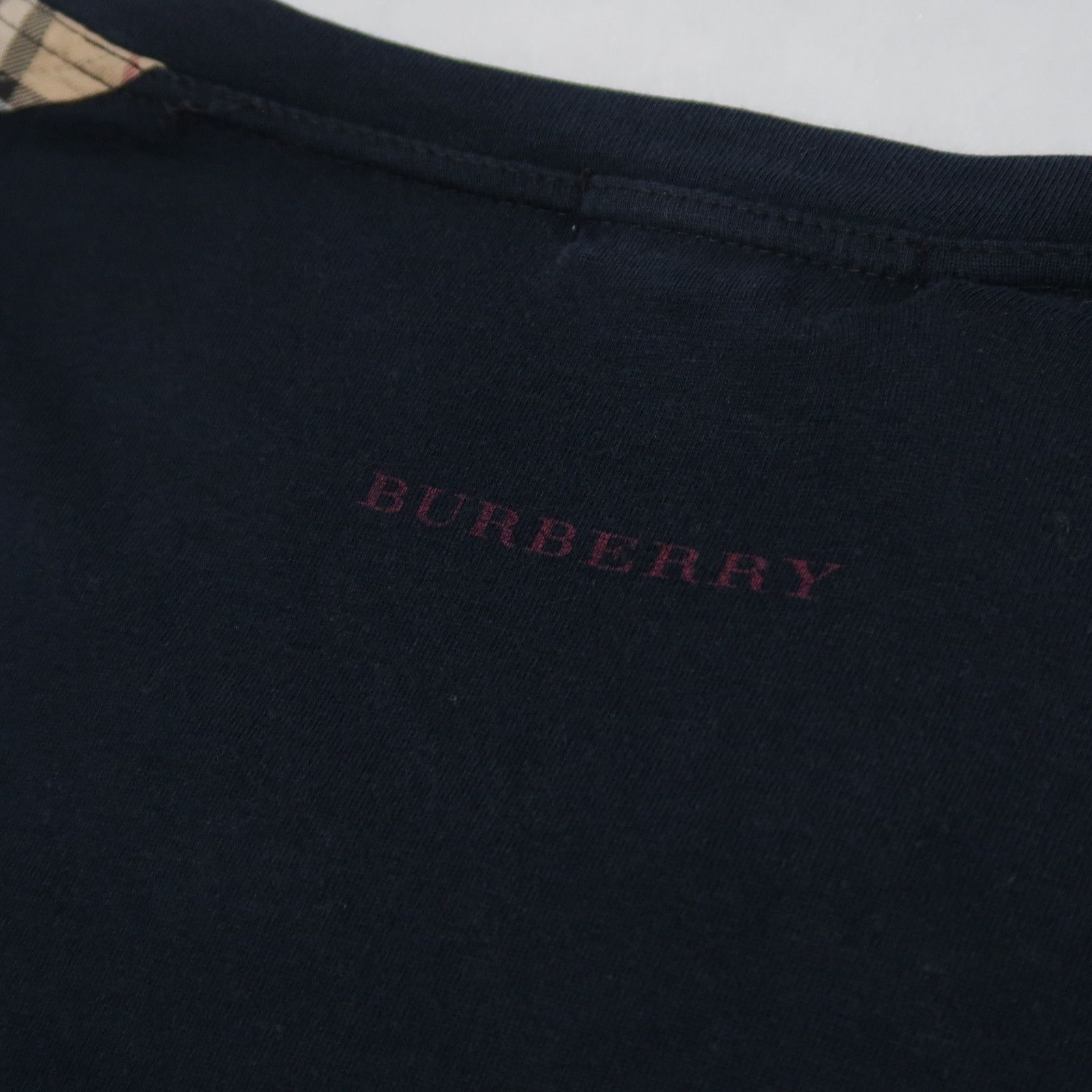Burberry Vintage 90s Burberry Nova Check Shoulder Distressed Tee Size US L / EU 52-54 / 3 - 13 Thumbnail