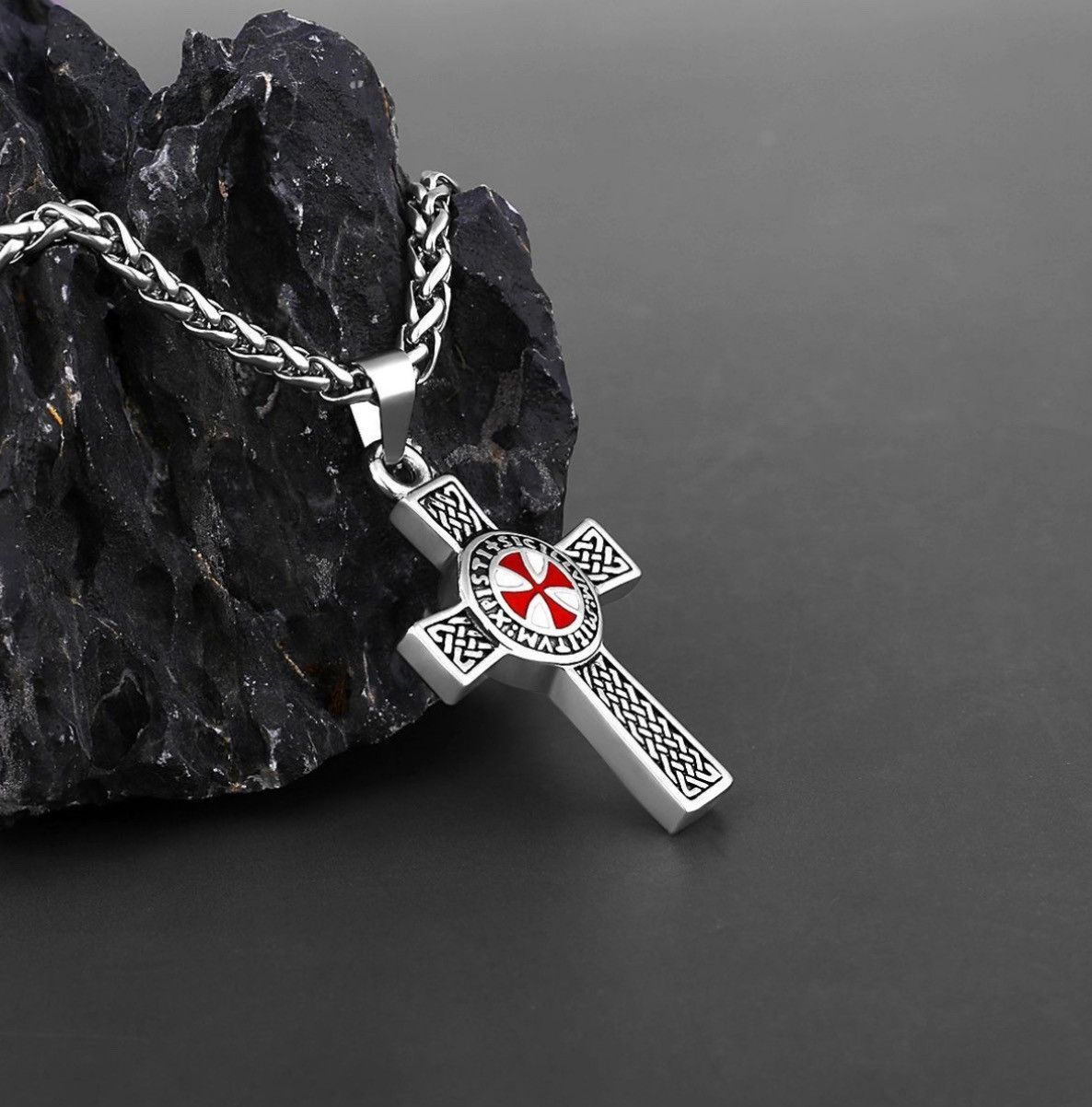 Jewelry Cross Gothic Punk Rock Style Chain Necklace Size ONE SIZE - 4 Thumbnail