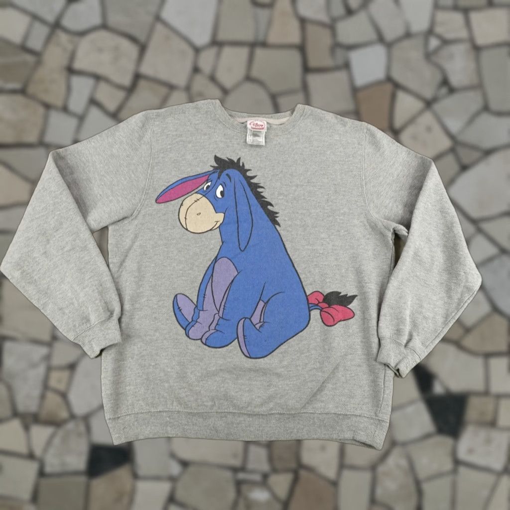 Disney Disney Sweatshirt Womens Large Gray Eeyore Pullover Crewneck Sweater Graphic Size L / US 10 / IT 46 - 1 Thumbnail