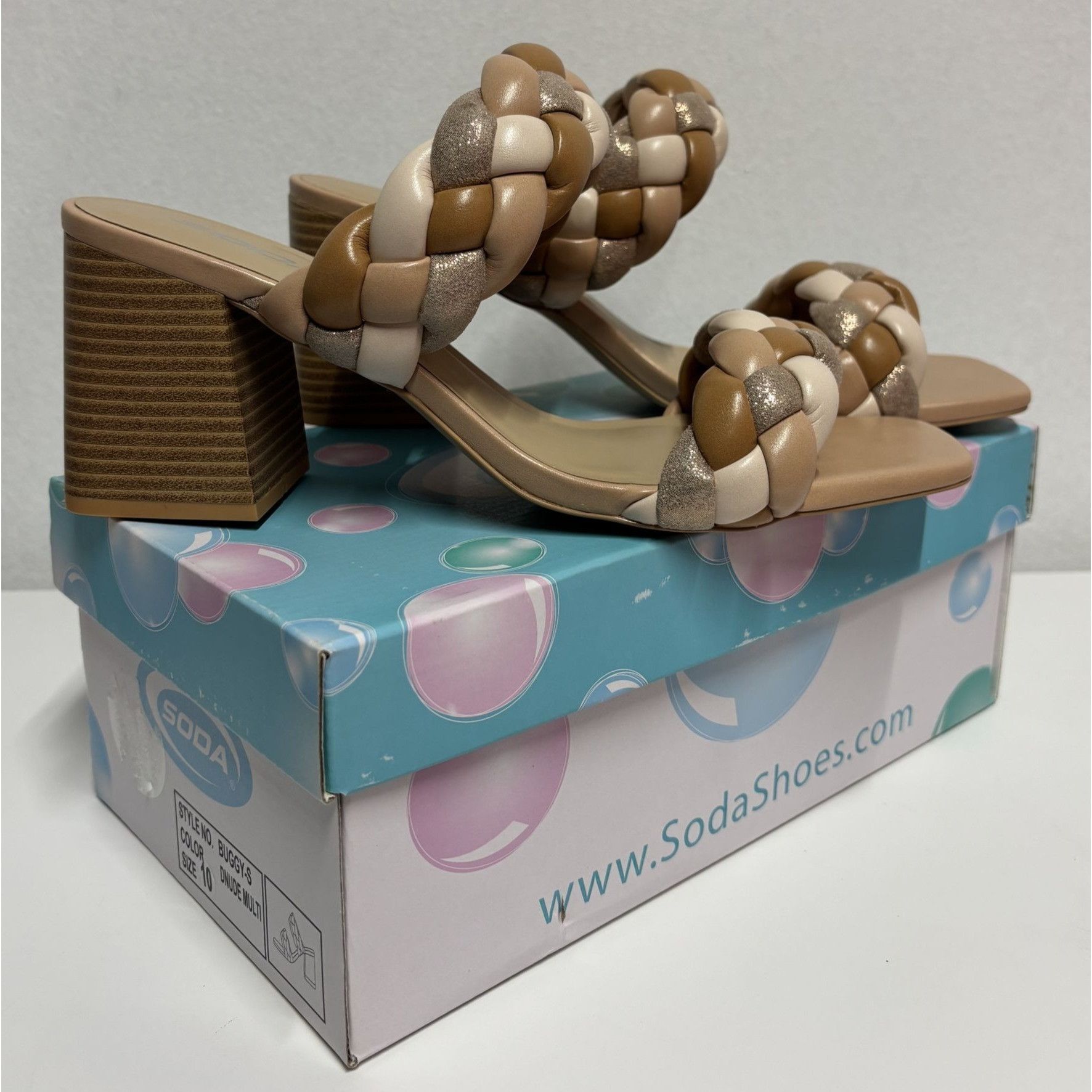 Other SODA / Buggy-S / Braided / Block Heel / Sandals With Square Size US 10 / IT 40 - 9 Thumbnail