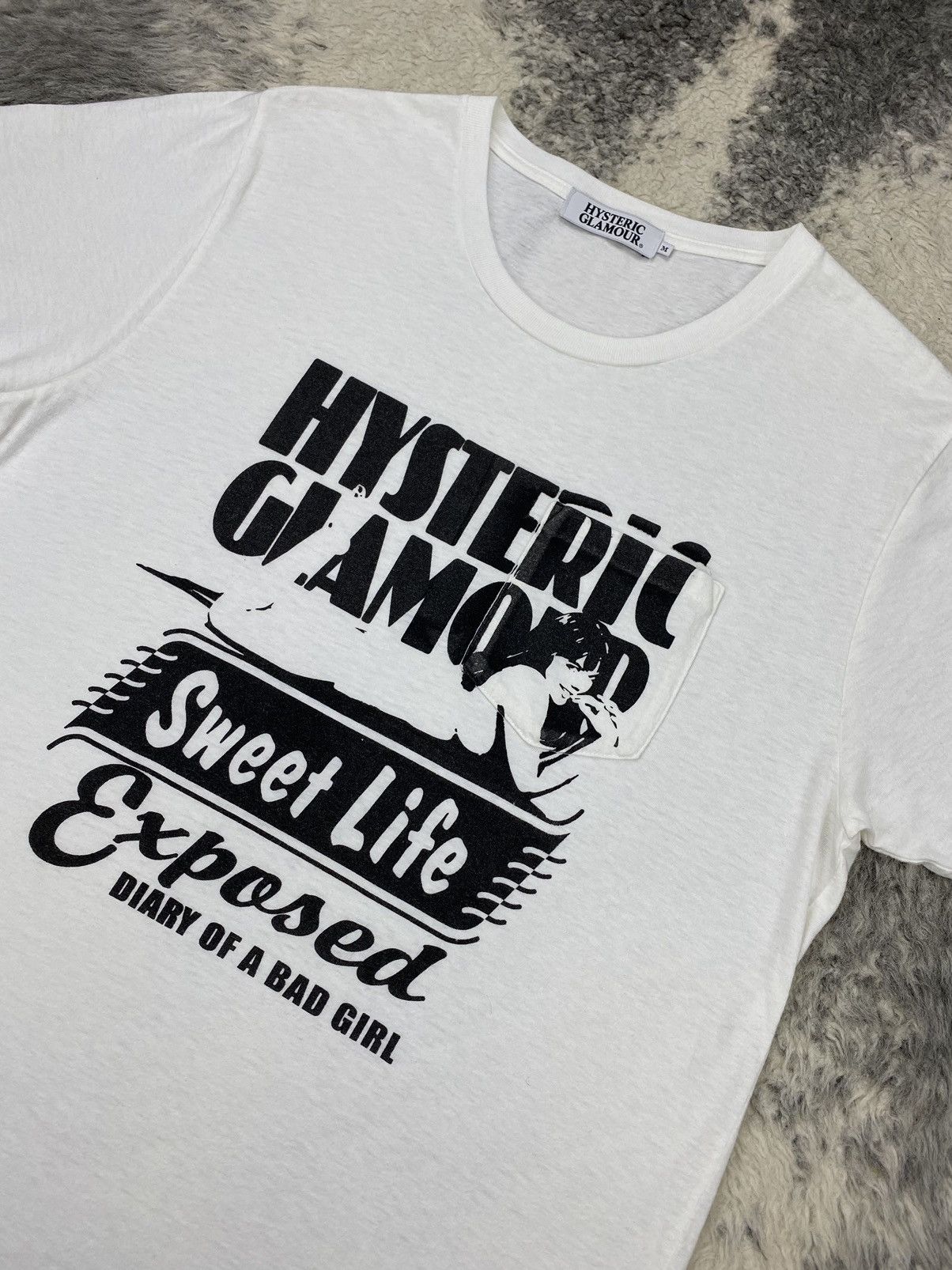 Hysteric Glamour Hysteric Glamour “Diary of A Bad Girl” Pocket Tshirt Size US M / EU 48-50 / 2 - 2 Thumbnail