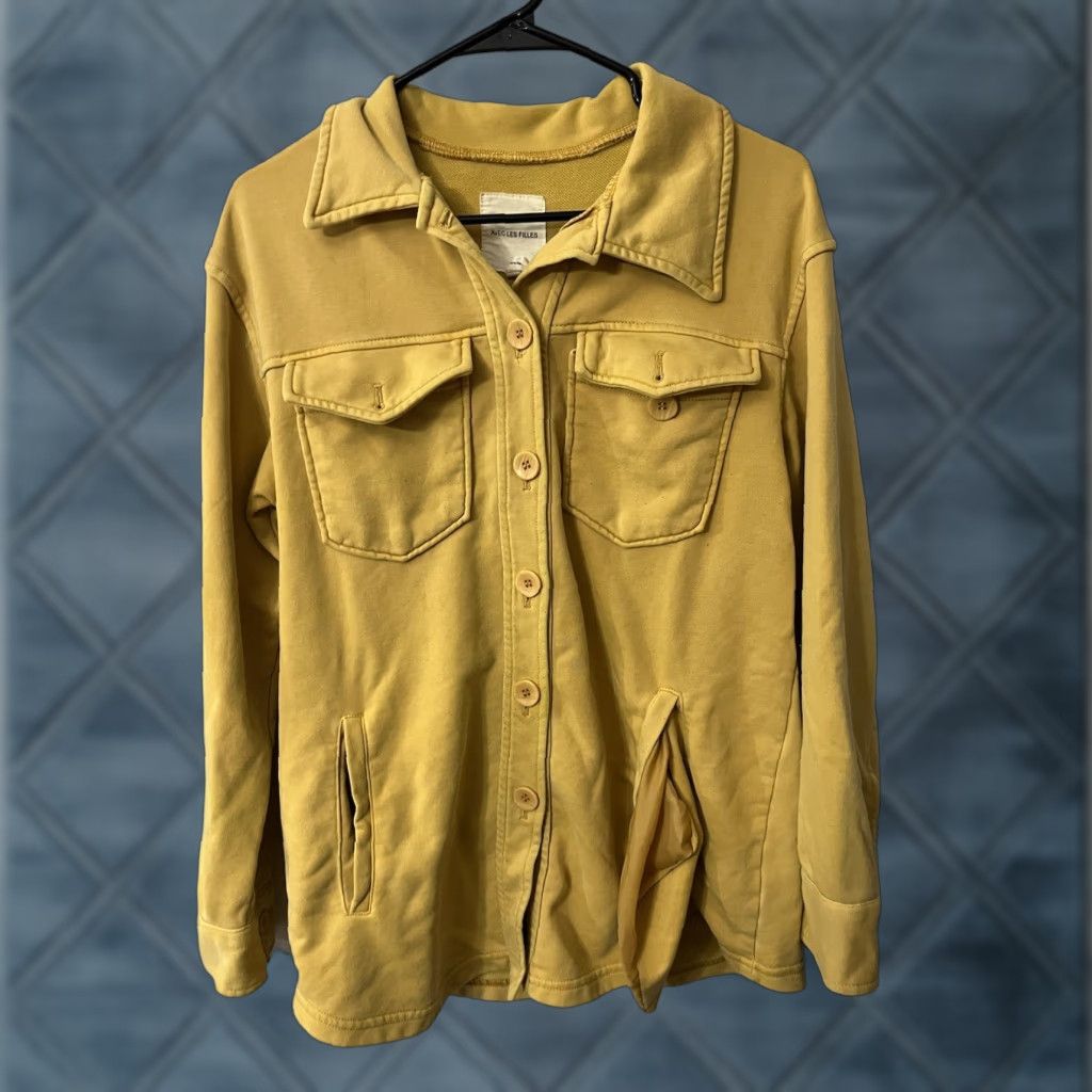 AVEC LES FILLES AVEC LES FILLES Shirt Shacket Brown Camel Yellow Button Long Sleeve Size S Women Casual Vintage No Size S / US 4 / IT 40 - 1 Thumbnail