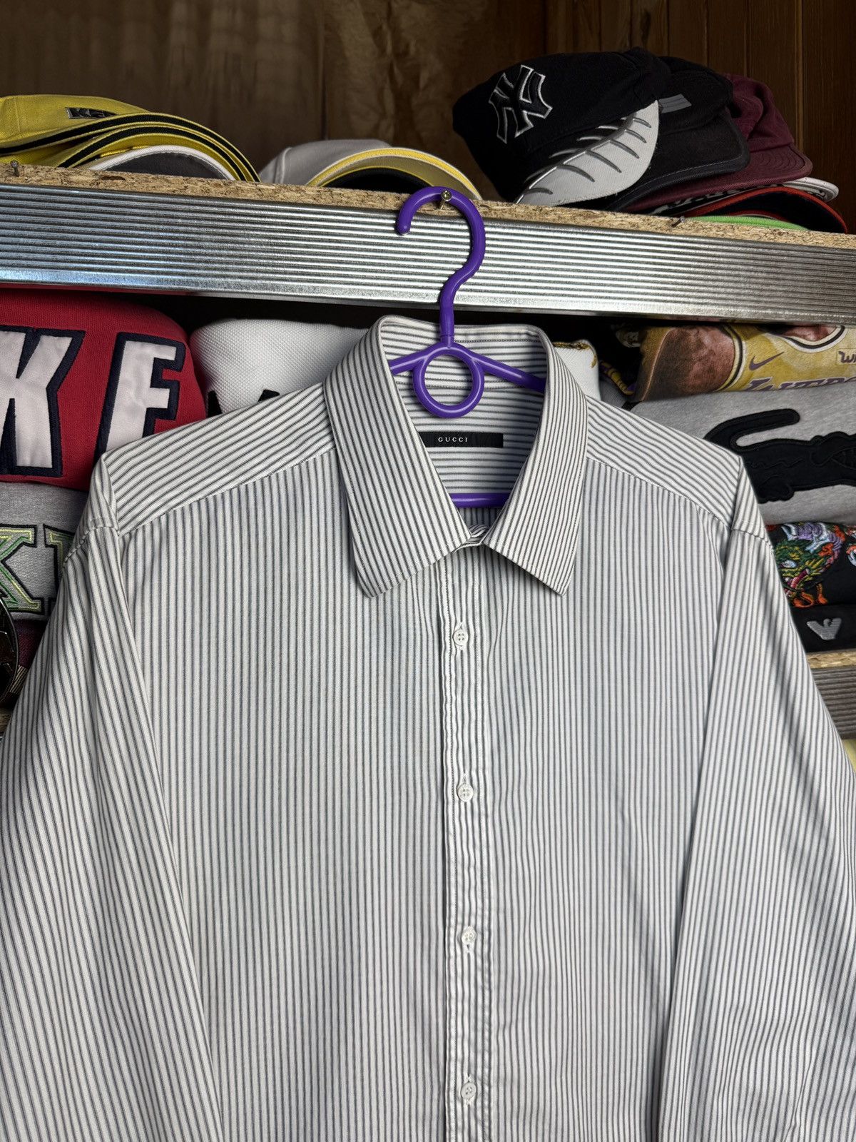 Gucci Gucci Striped Shirt Luxury Size US L / EU 52-54 / 3 - 3 Thumbnail
