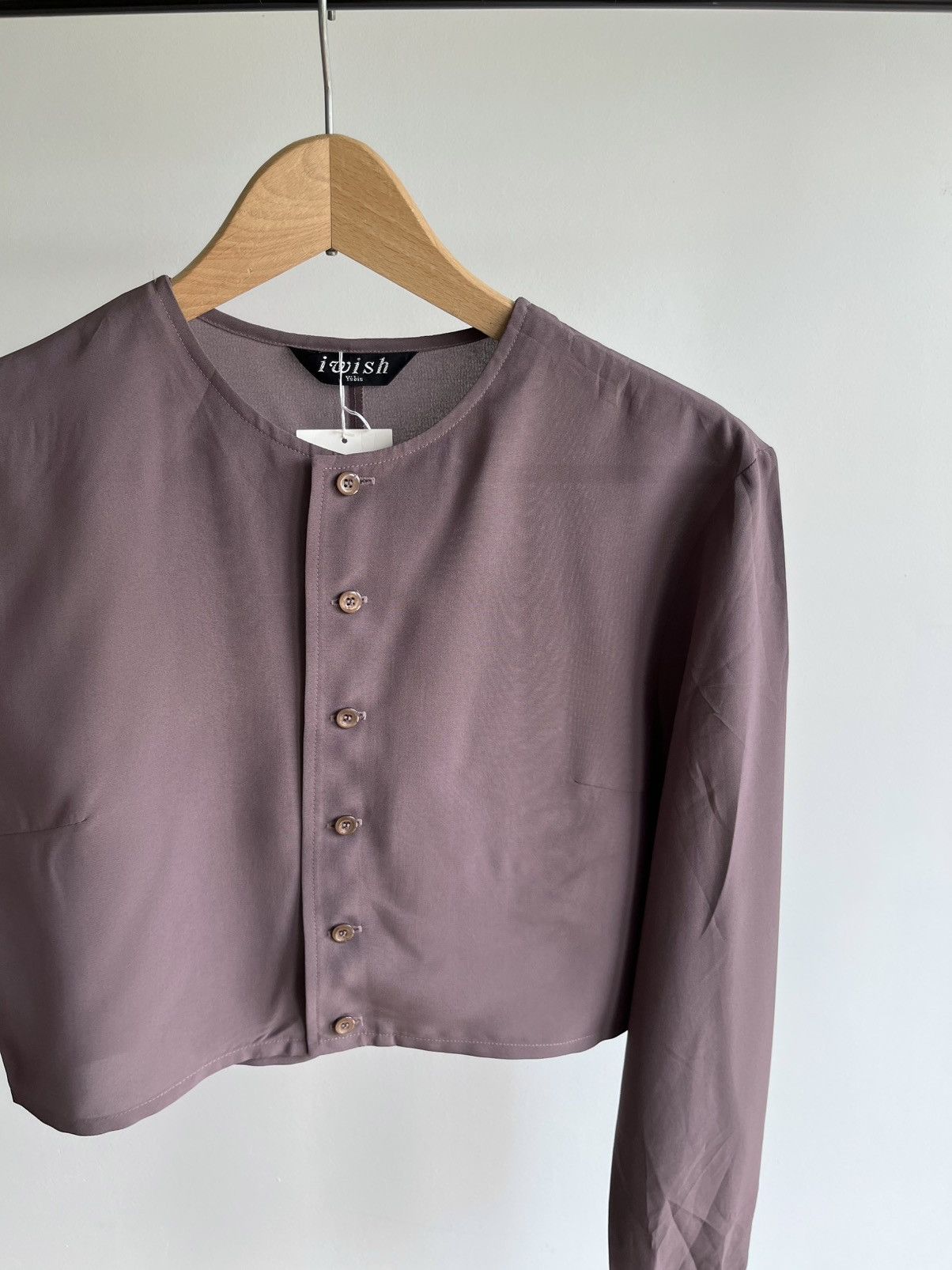 Yohji Yamamoto 90s Yohji Yamamoto IWish by Y's Bis cropped button up shirt Size S / US 4 / IT 40 - 3 Thumbnail