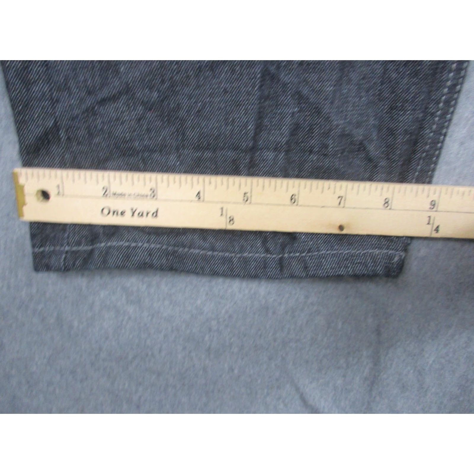 Vintage Mecca Jeans Mens 42x32 Dark Gray Denim Straight Leg Embroidered Back Pockets Pants Size US 42 / EU 58 - 7 Thumbnail