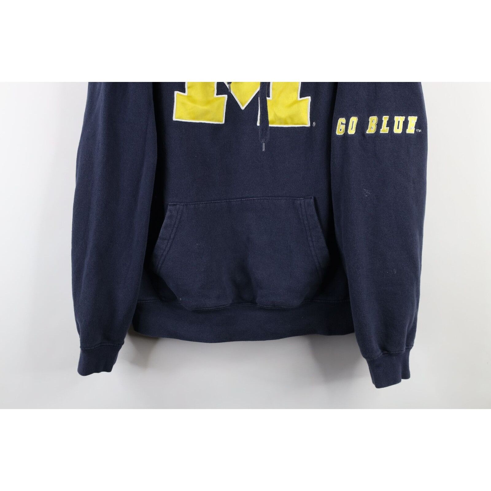 Vintage Vintage Distressed Block M University of Michigan Hoodie Size L / US 10 / IT 46 - 3 Thumbnail