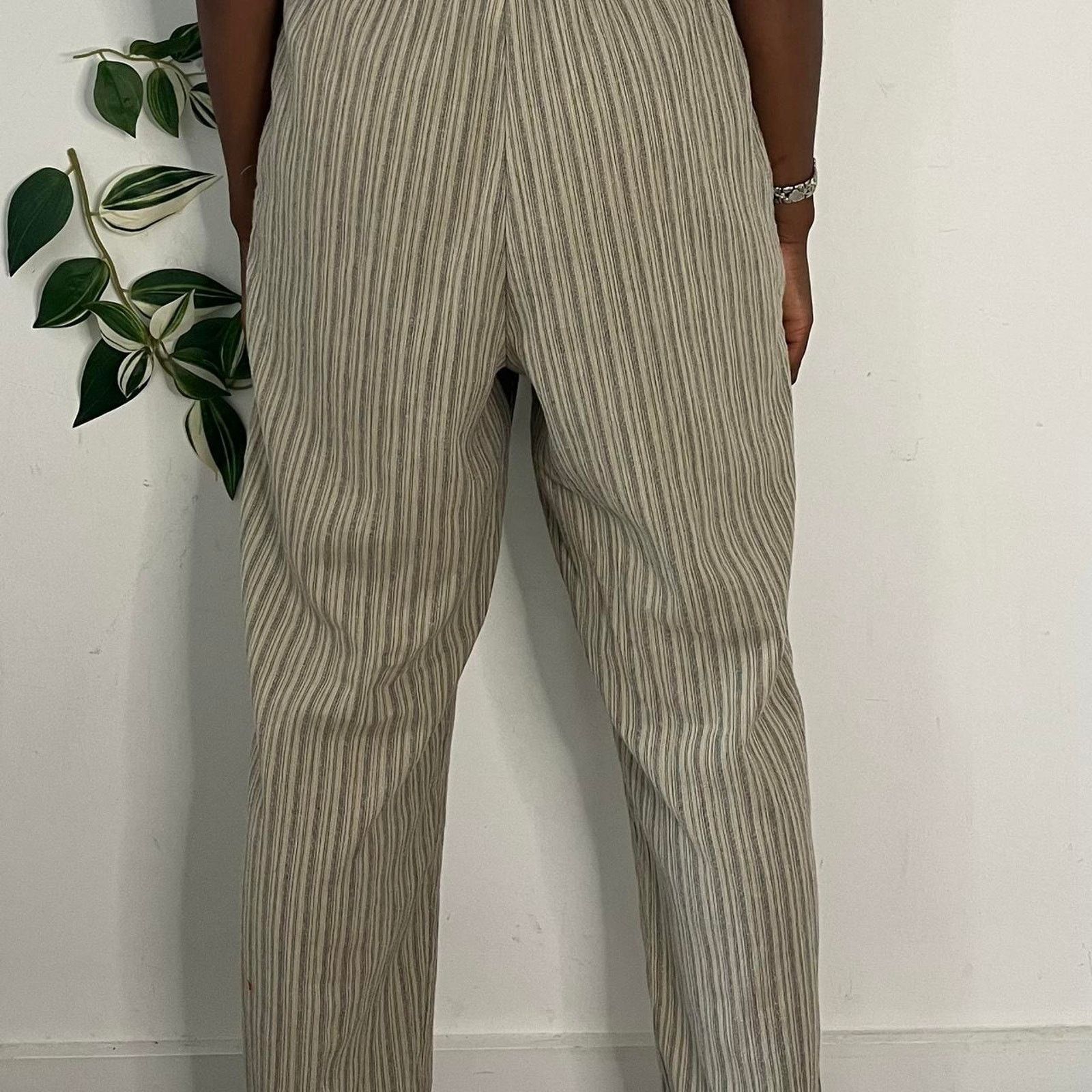 Other Vintage stripped linen pants Size 30" / US 8 / IT 44 - 3 Thumbnail
