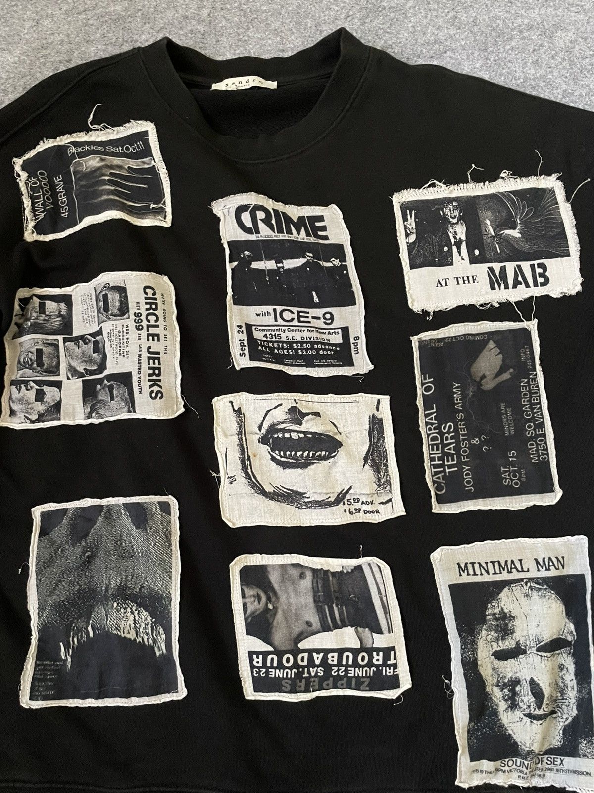 Sandro Sandro Paris Punk Flyer Crewneck Black (RARE) Size US L / EU 52-54 / 3 - 3 Thumbnail