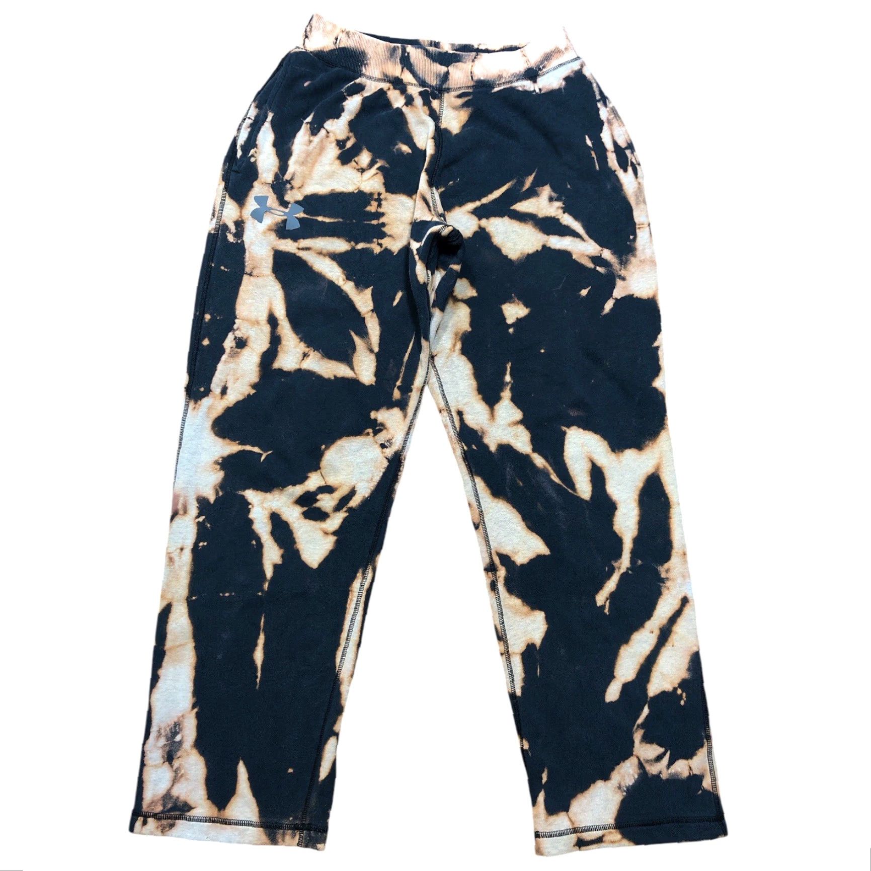 Under Armour Under Armour Sweatpants Black Tie Dye Acid Wash Drawstring Mens L Athletic Pants Size US 33 - 2 Thumbnail