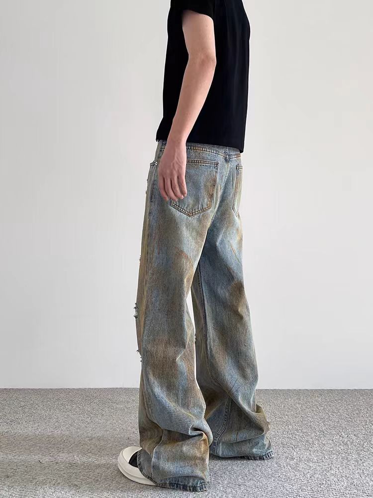 Vintage High street ripped Y2K hip hop baggy jeans Size US 30 / EU 46 - 3 Thumbnail