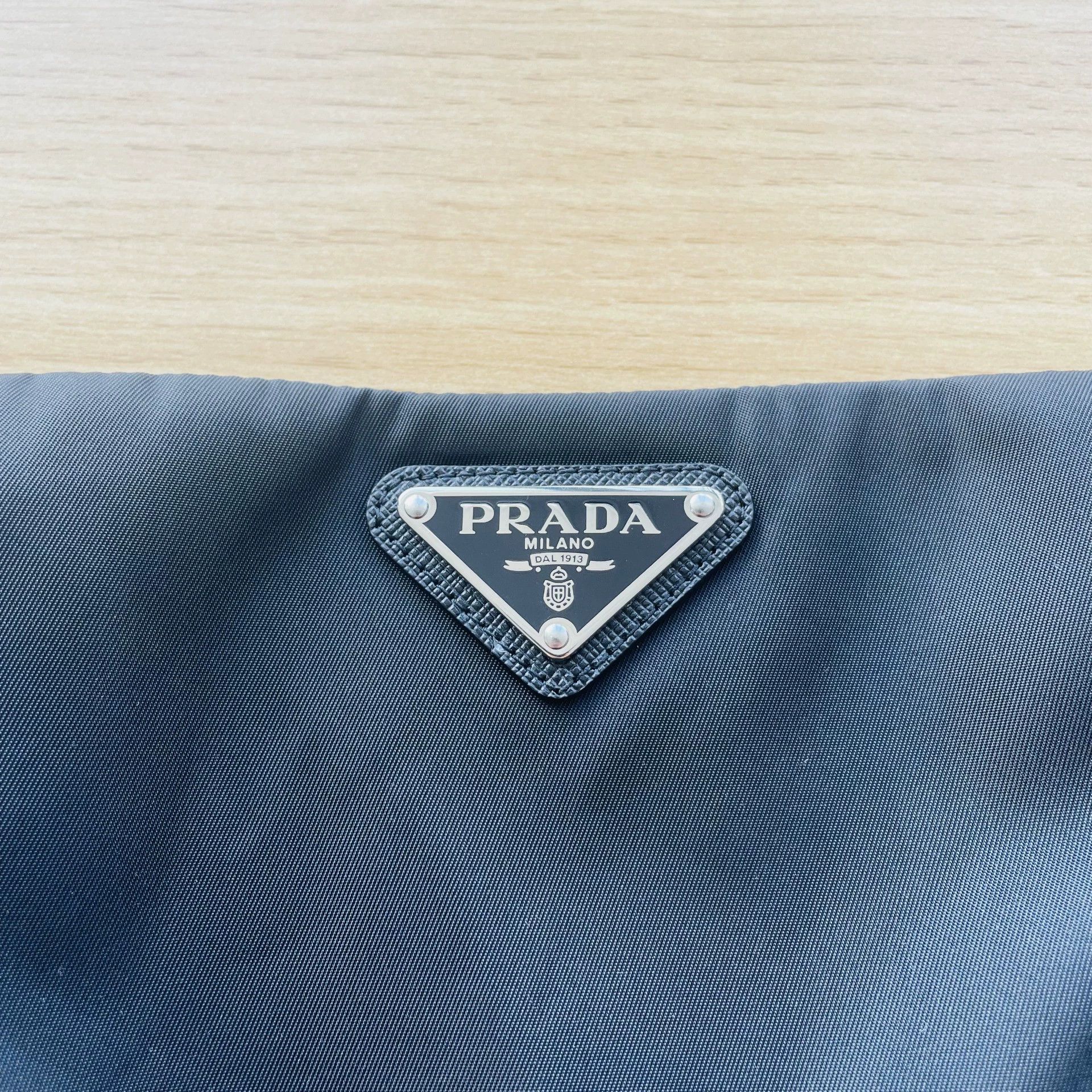 Prada Prada 99 New Nylon Triangle Logo Bandeau Top Women's Black 38 Size XS / US 0-2 / IT 36-38 - 3 Thumbnail
