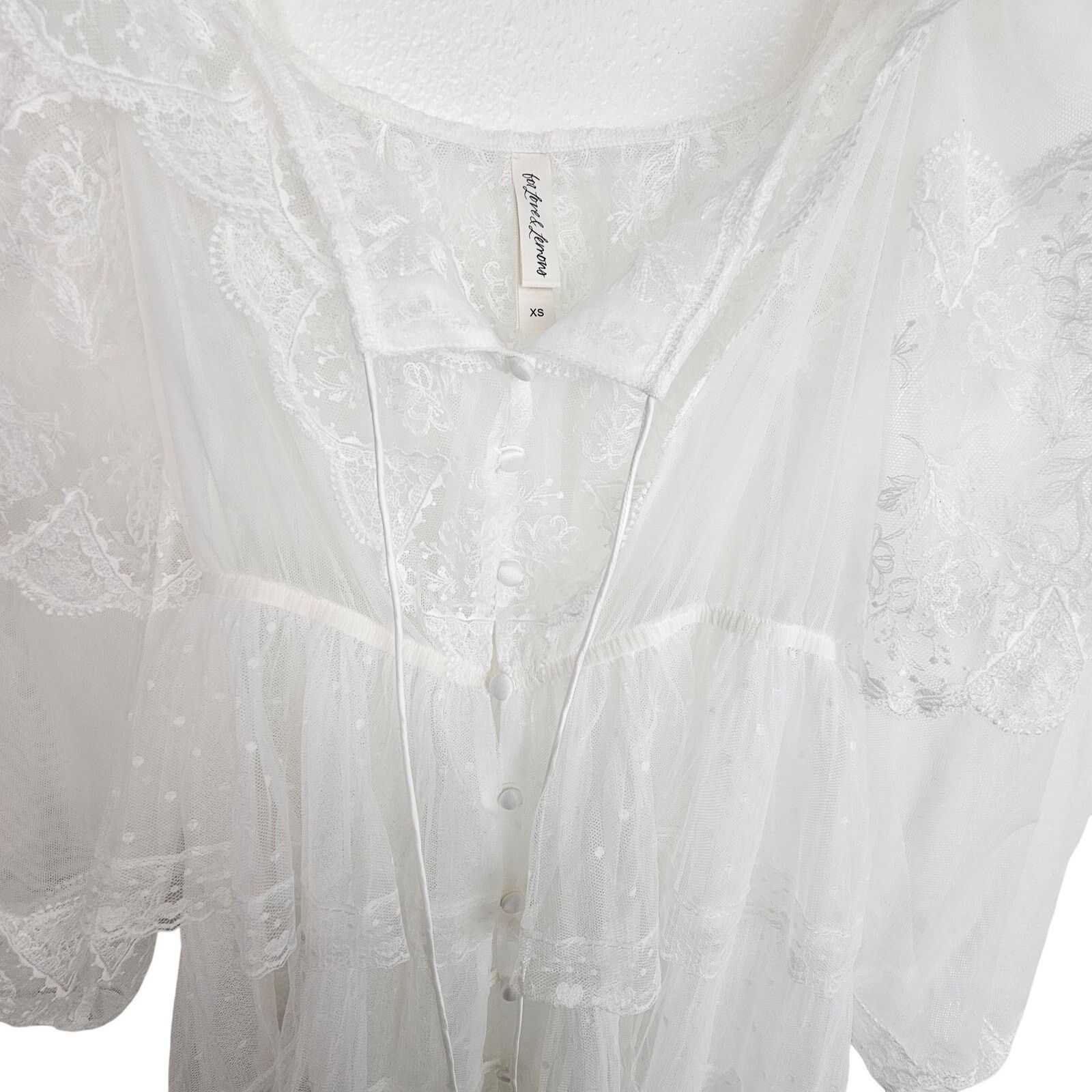 For Love & Lemons For Love & Lemons x Victorias Secrets Women Sheer Lace Dress Size 30" / US 8 / IT 44 - 3 Thumbnail