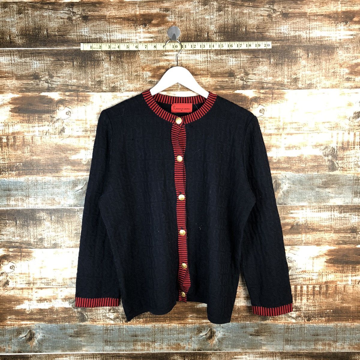 Roberta di Camerino Roberta di Camerino Darkblue Patterned Cardigans #A1362 Size S / US 4 / IT 40 - 1 Thumbnail