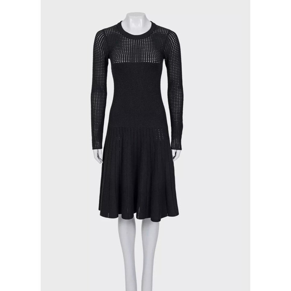 Alaia Alaïa Black Fitted Perforated Zipper Dress XS Size XS / US 0-2 / IT 36-38 - 1 Thumbnail
