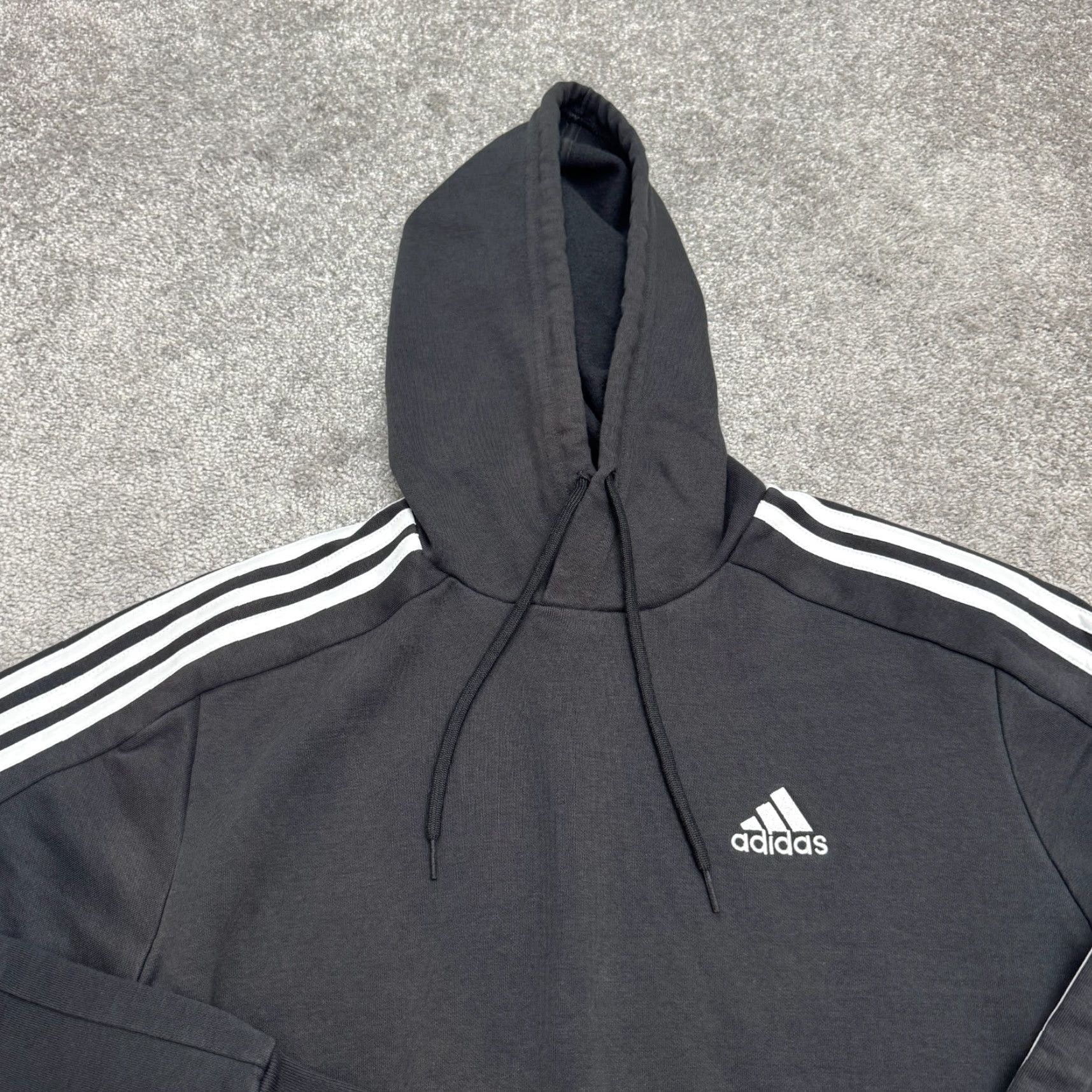 Adidas VINTAGE Adidas Hoodie Pullover Sweatshirt Mens Small Black Active Sports Streetwear Casual Size US S / EU 44-46 / 1 - 3 Thumbnail