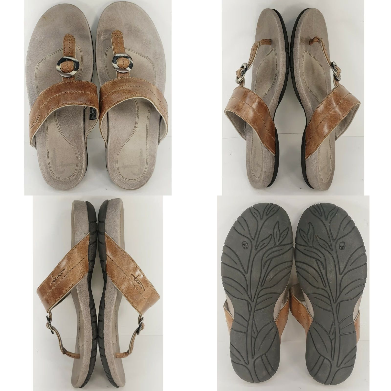Teva Teva Keelie Women's Sandals Flip Flops Size 8M Brown Leather Casual Thong Size US 8 / IT 38 - 8 Thumbnail