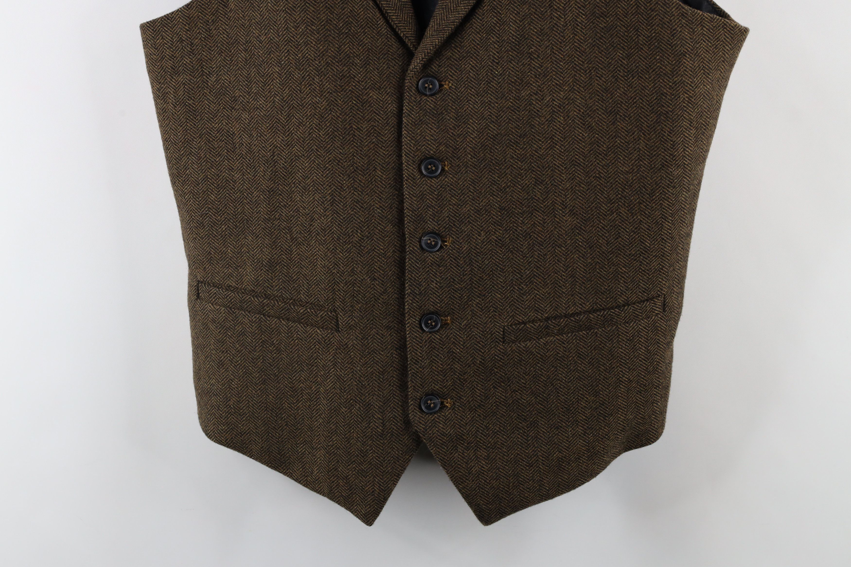 Vintage Vintage 90s Streetwear Herringbone Buckle Back Vest Jacket Size US M / EU 48-50 / 2 - 3 Thumbnail