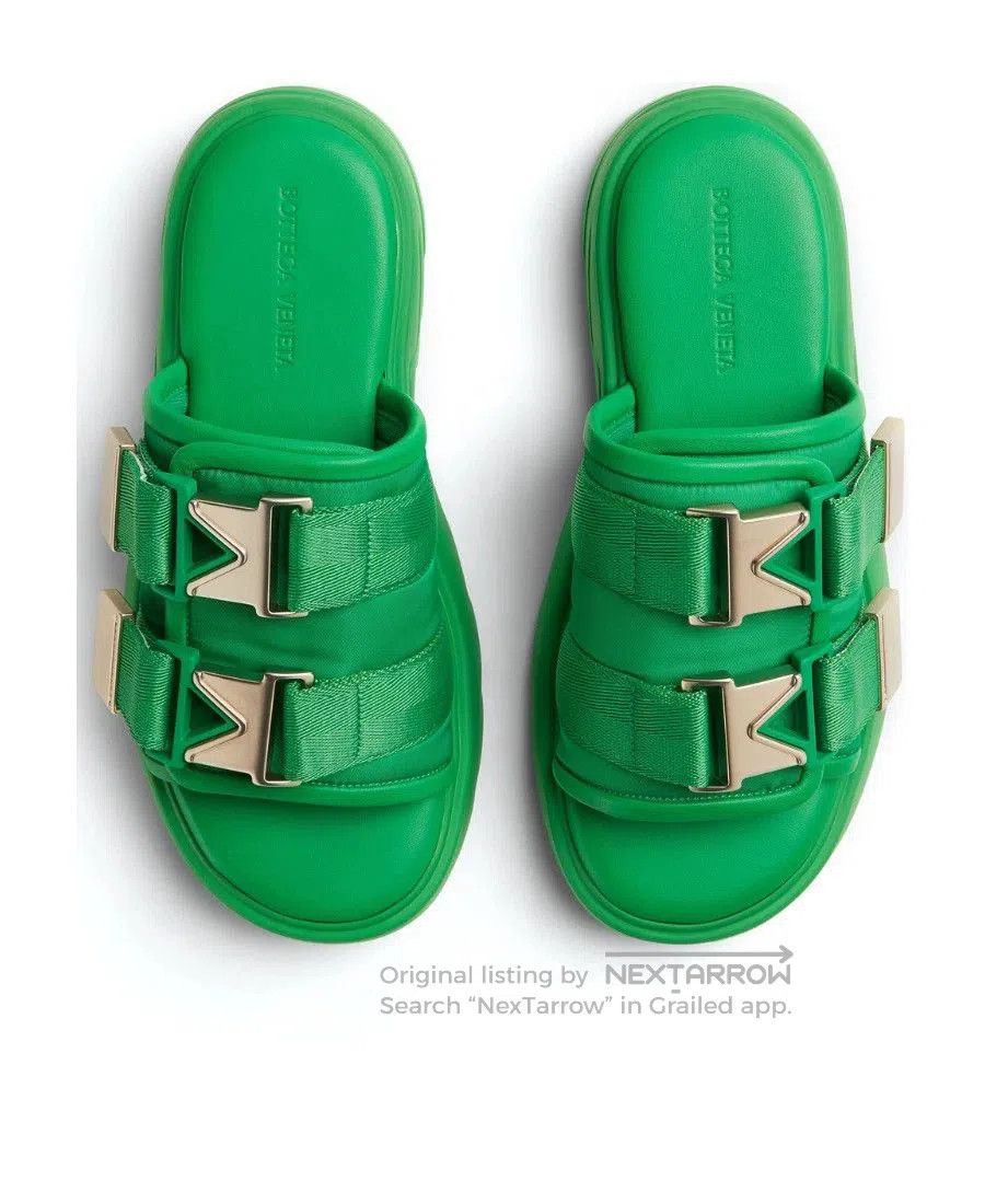 Bottega Veneta BOTTEGA VENETA Flash Green Slides. Size US 5 / IT 35 - 8 Thumbnail