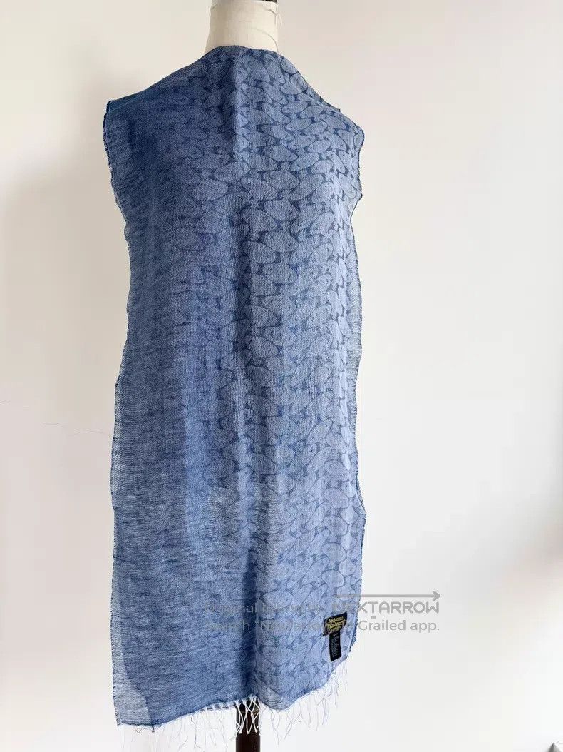 Vivienne Westwood Vivienne Westwood Blue gradient full-print Saturn scarf Size ONE SIZE - 2 Thumbnail