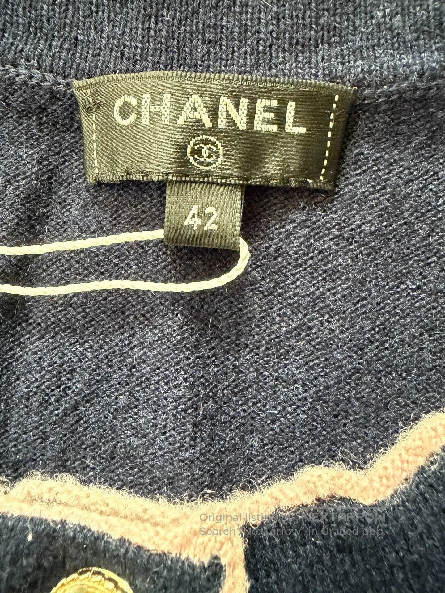 Chanel Chanel 21S Blue Pink Trim Cardigan. Size US XL / EU 56 / 4 - 4 Thumbnail