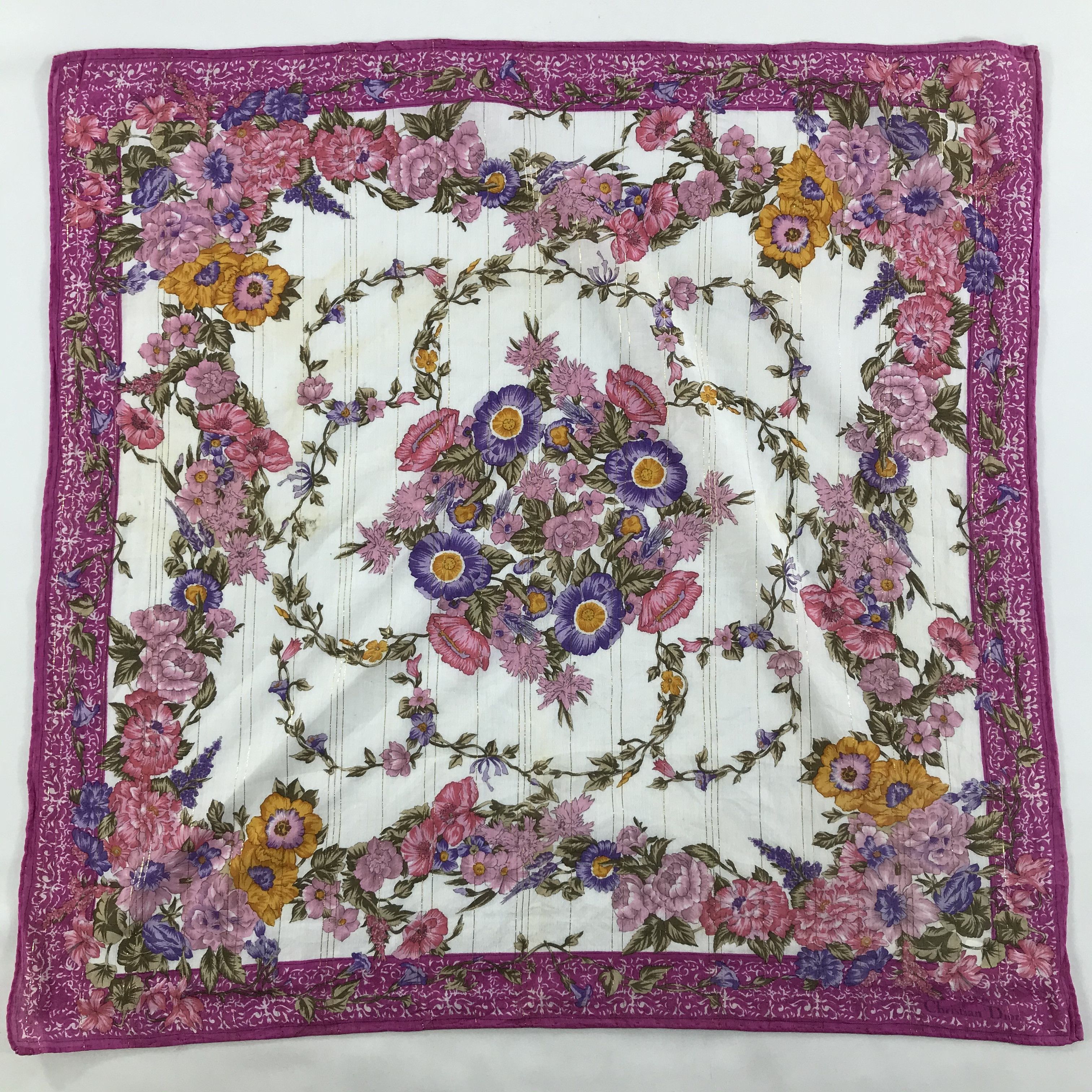 Vintage Christian Dior Bandana / Handkerchief / Neckerchief - S1393 Size ONE SIZE - 1 Thumbnail