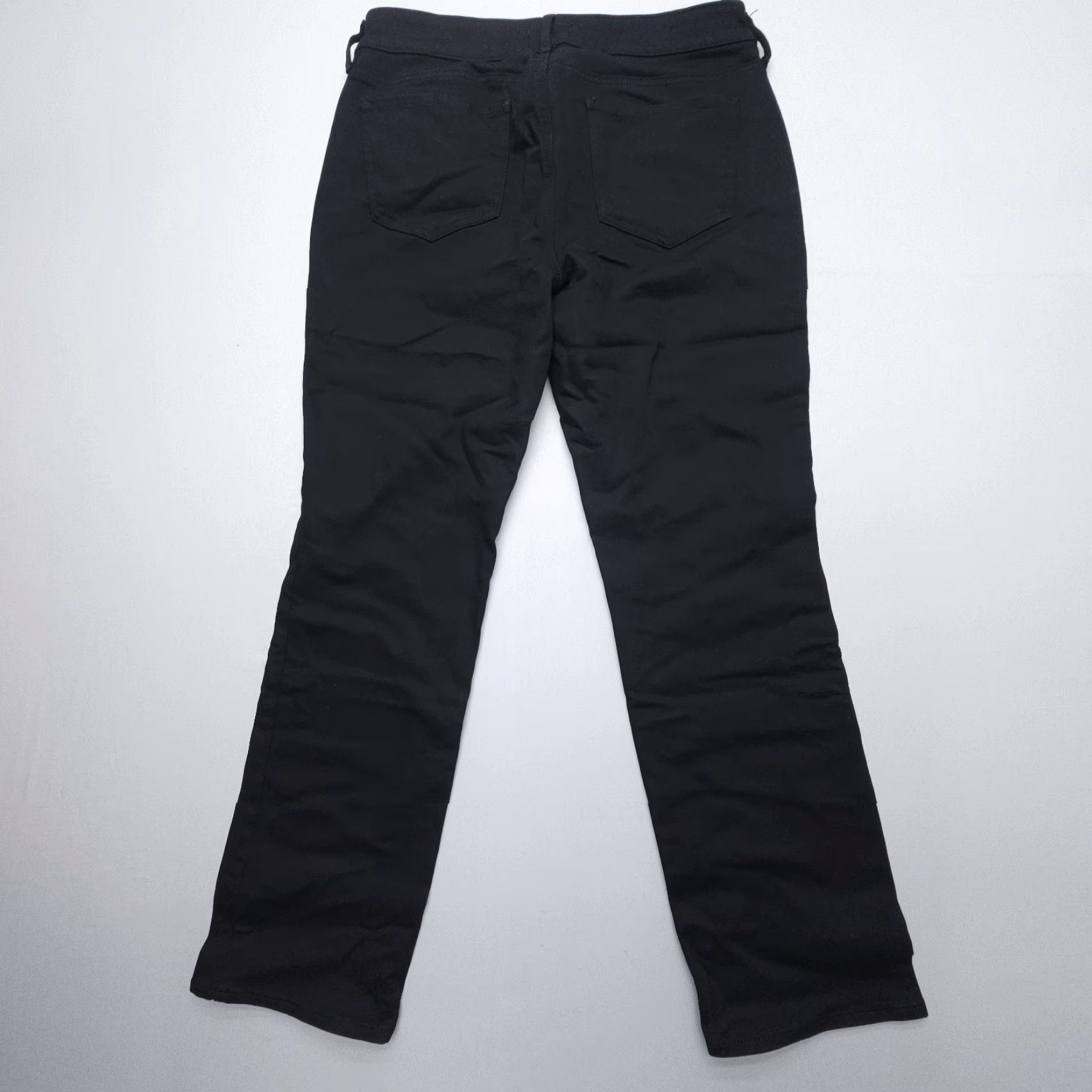 NYDJ NYDJ Marilyn Straight Pants Womens 10P Black Stretch Microfiber Career Casual Size 32" / US 10 / IT 46 - 2 Thumbnail